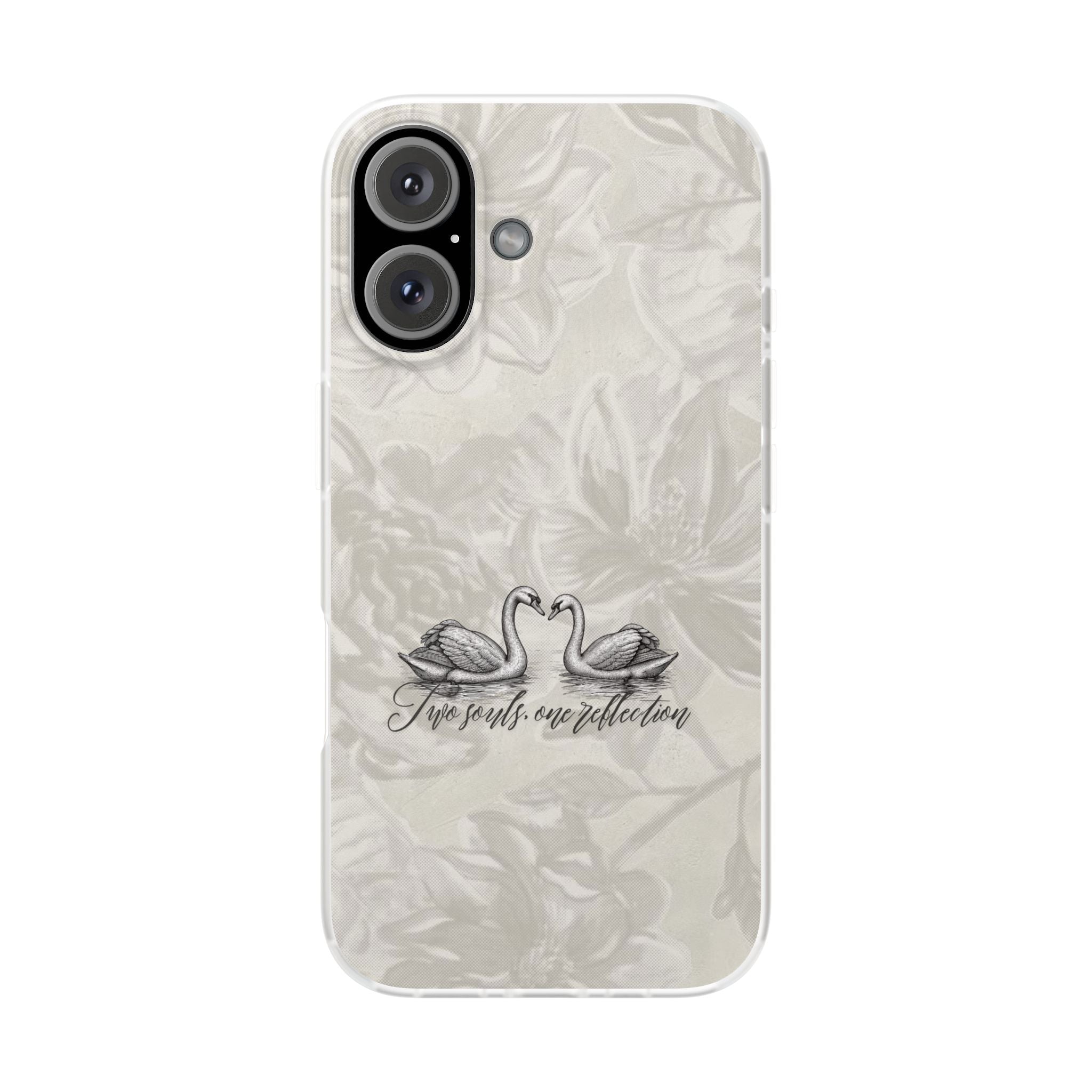 Swan Reflection Floral Phone Case