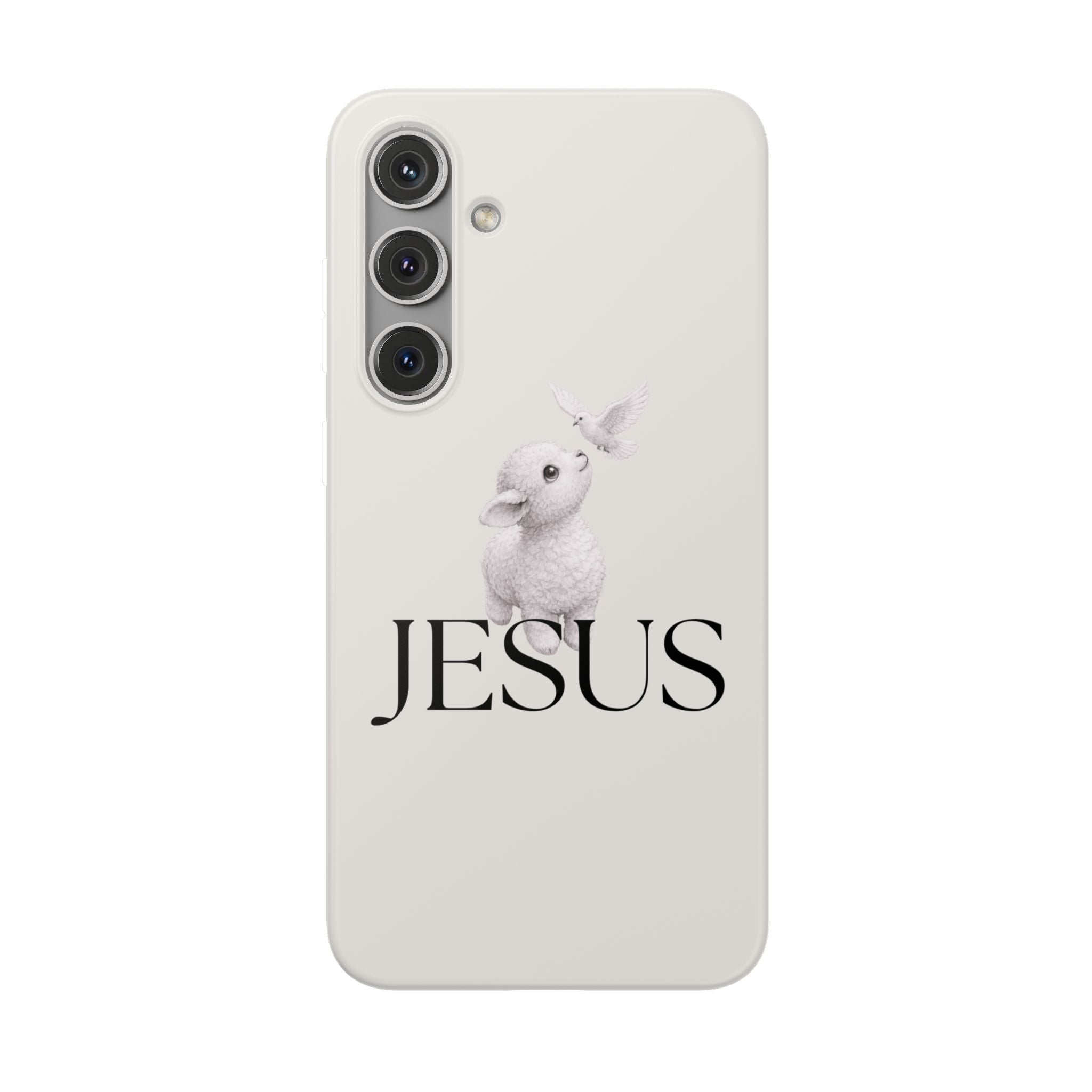 Jesus Lamb Phone Case - Christian Faith iPhone Case with Dove