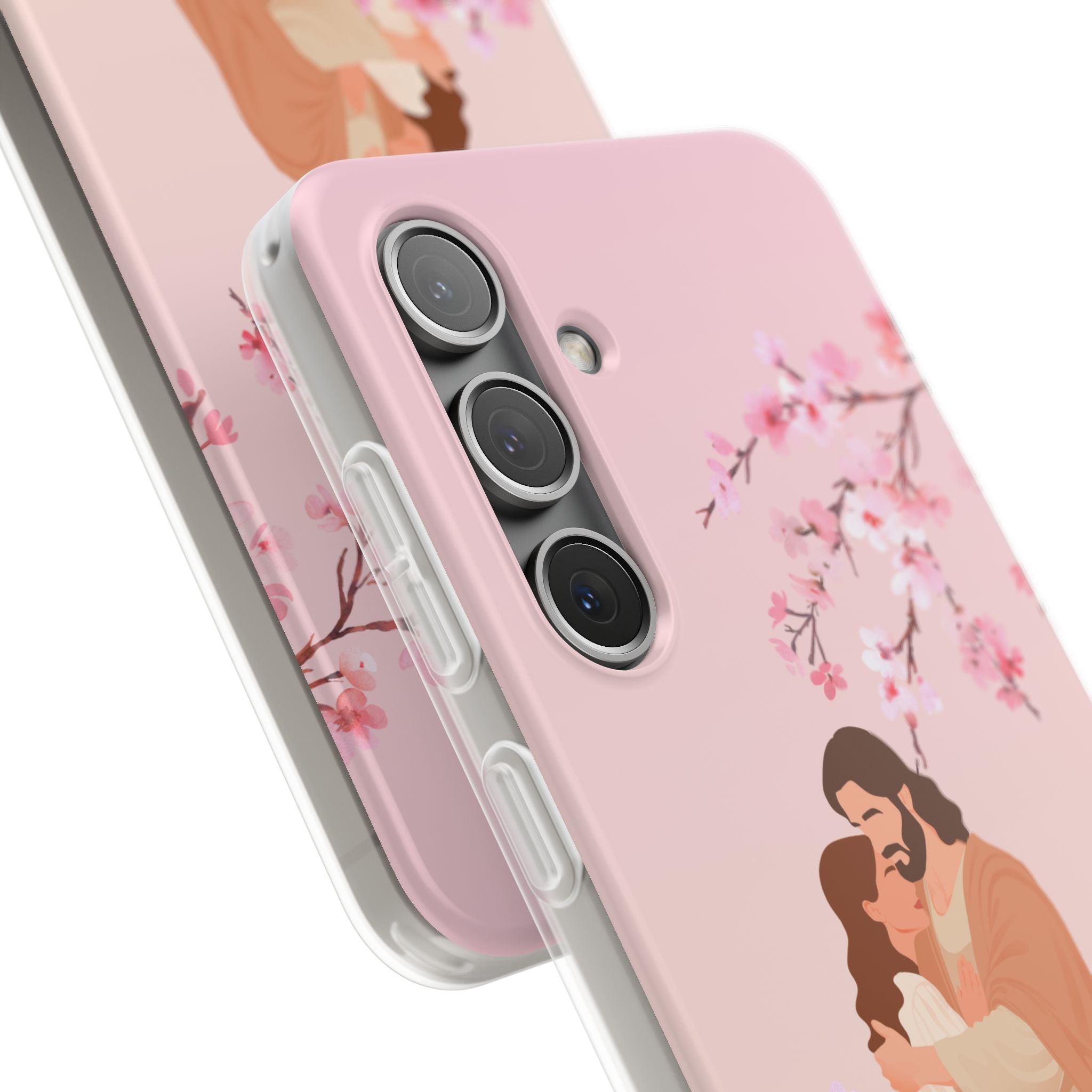 God Is Our Refuge – Psalm 46:1 Cherry Blossom Christian Flexi Phone Case