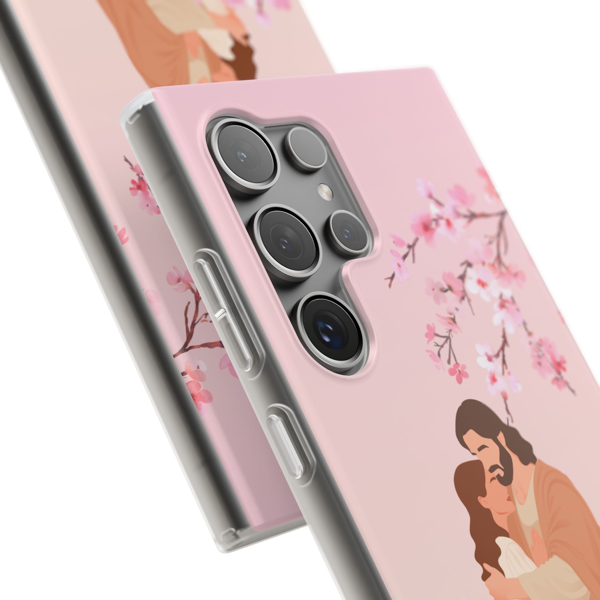 God Is Our Refuge – Psalm 46:1 Cherry Blossom Christian Flexi Phone Case