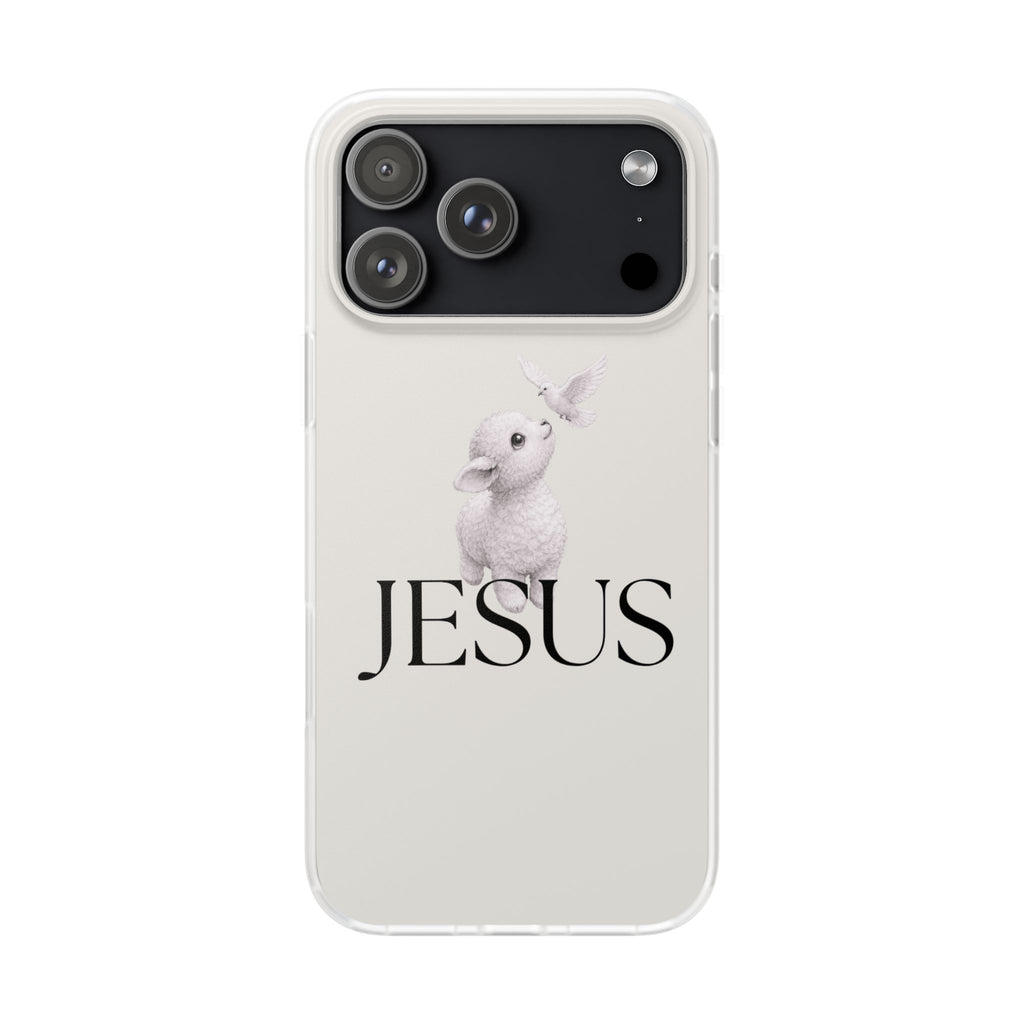 Jesus Lamb Phone Case - Christian Faith iPhone Case with Dove