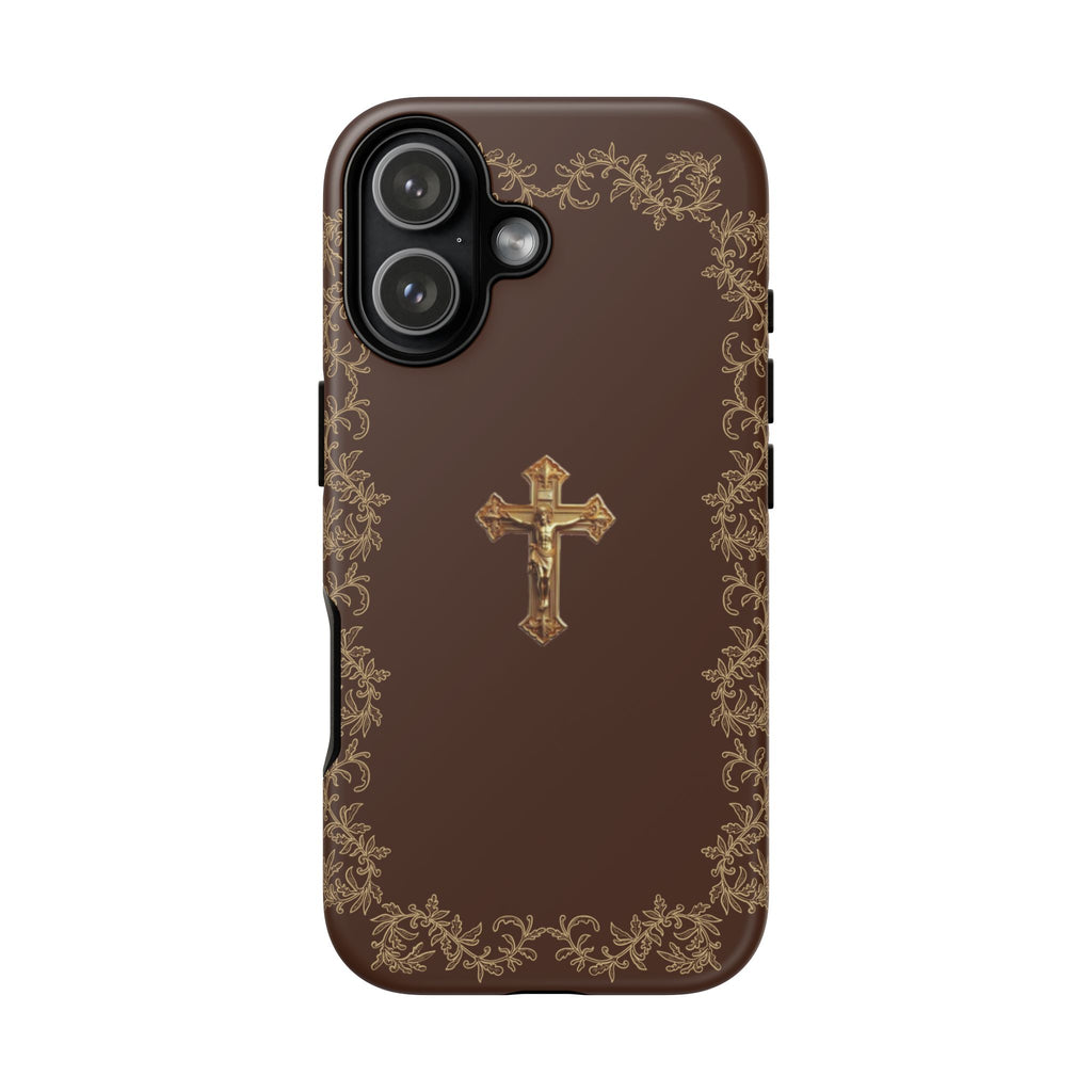 Gold Cross Bible - Christian Tough Phone Case