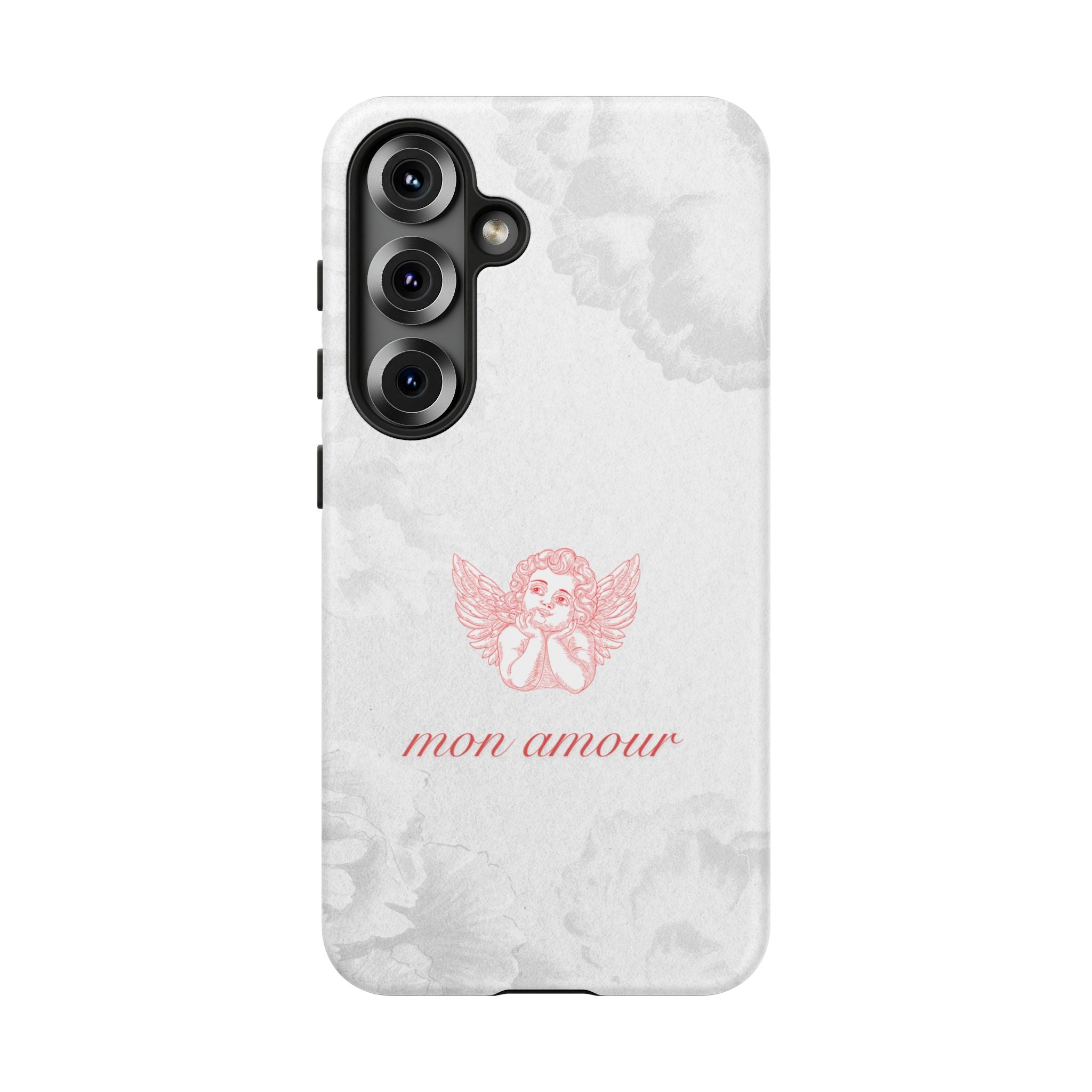 Tough Case — 'mon amour' Pink Cherub Floral Phone Case