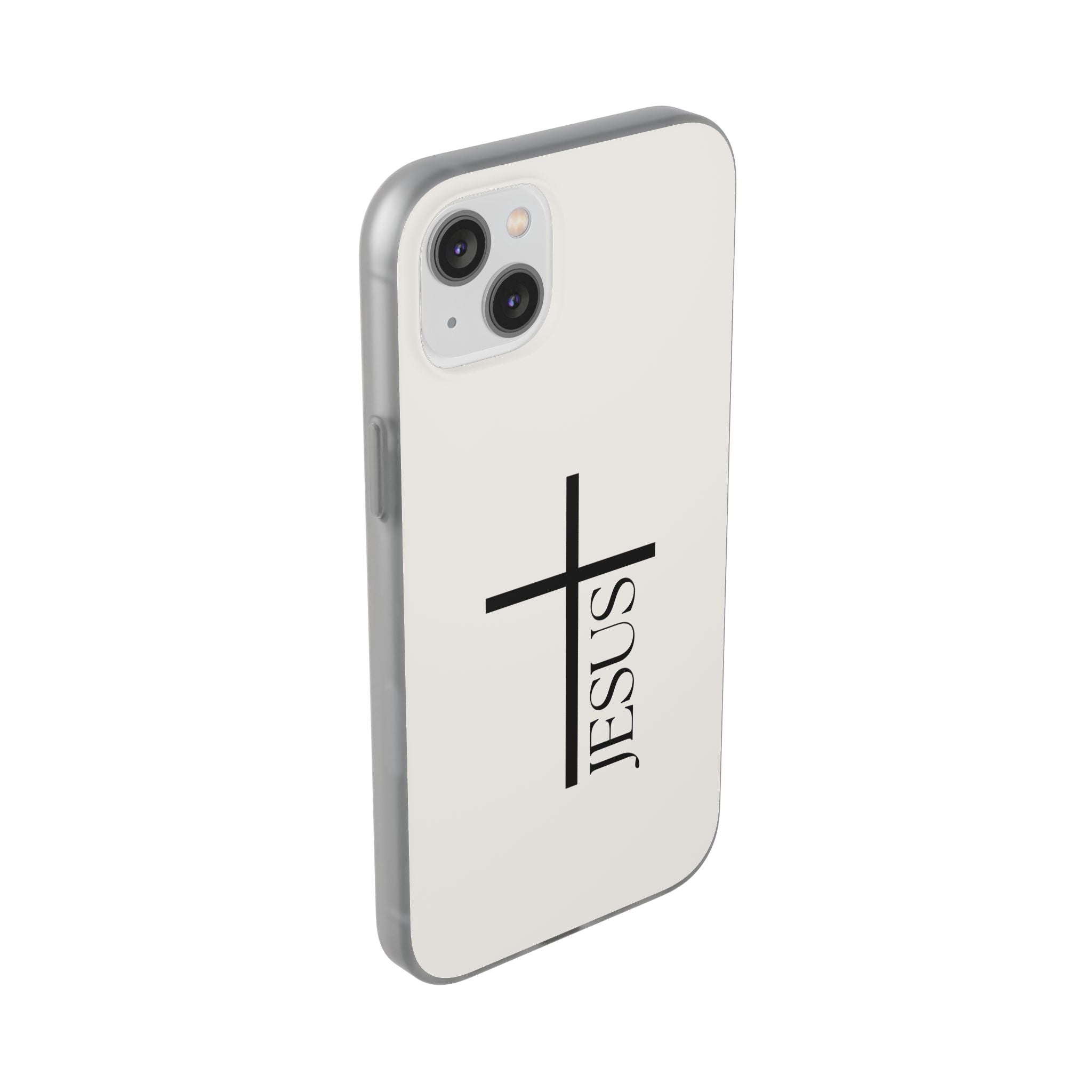 Christian Cross Phone Case - JESUS Vertical Minimalist iPhone Cover