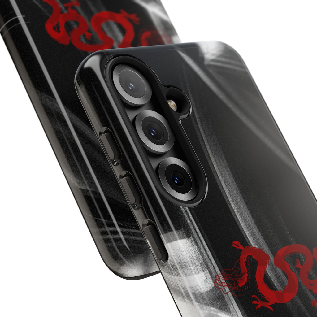 Phone Case — Black Abstract Smoke Design