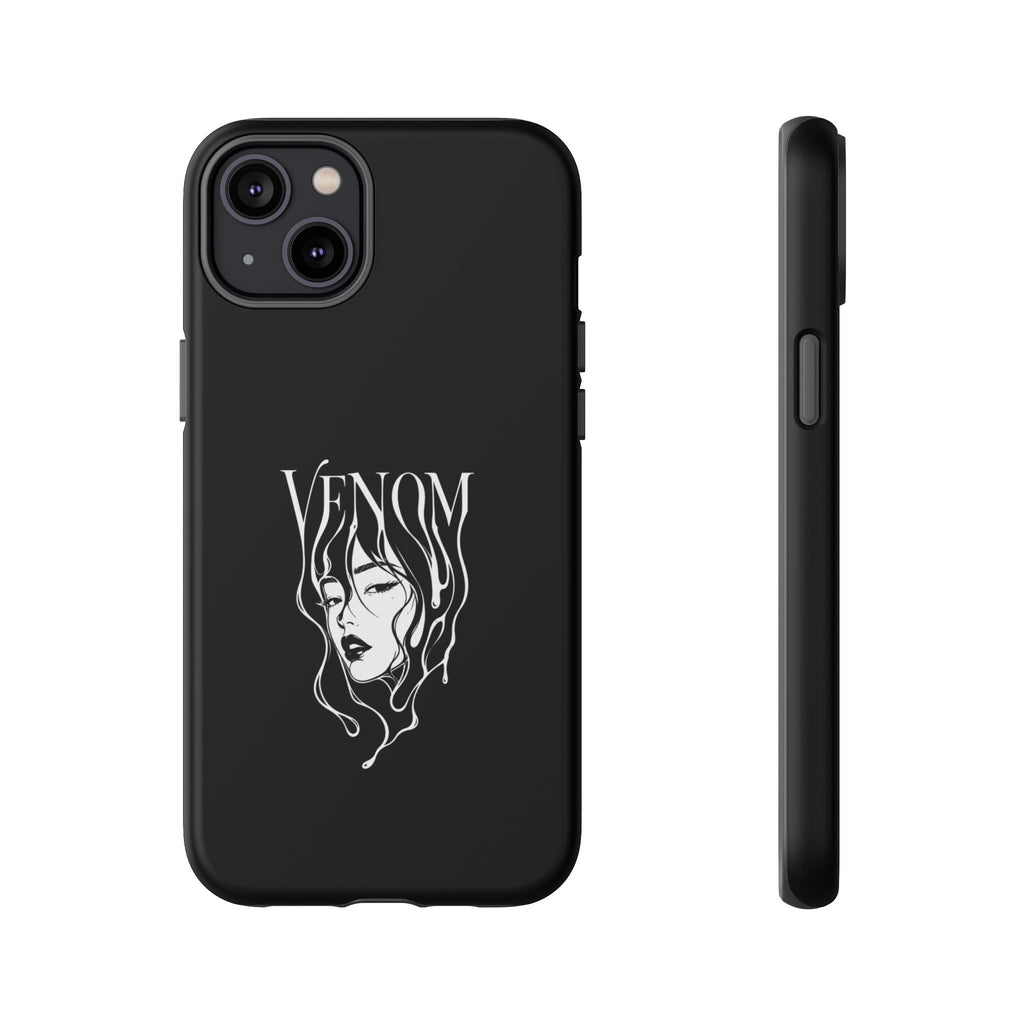 Venom Goth Phone Case — Black Protective Tough Case with Dark Femme Artwork