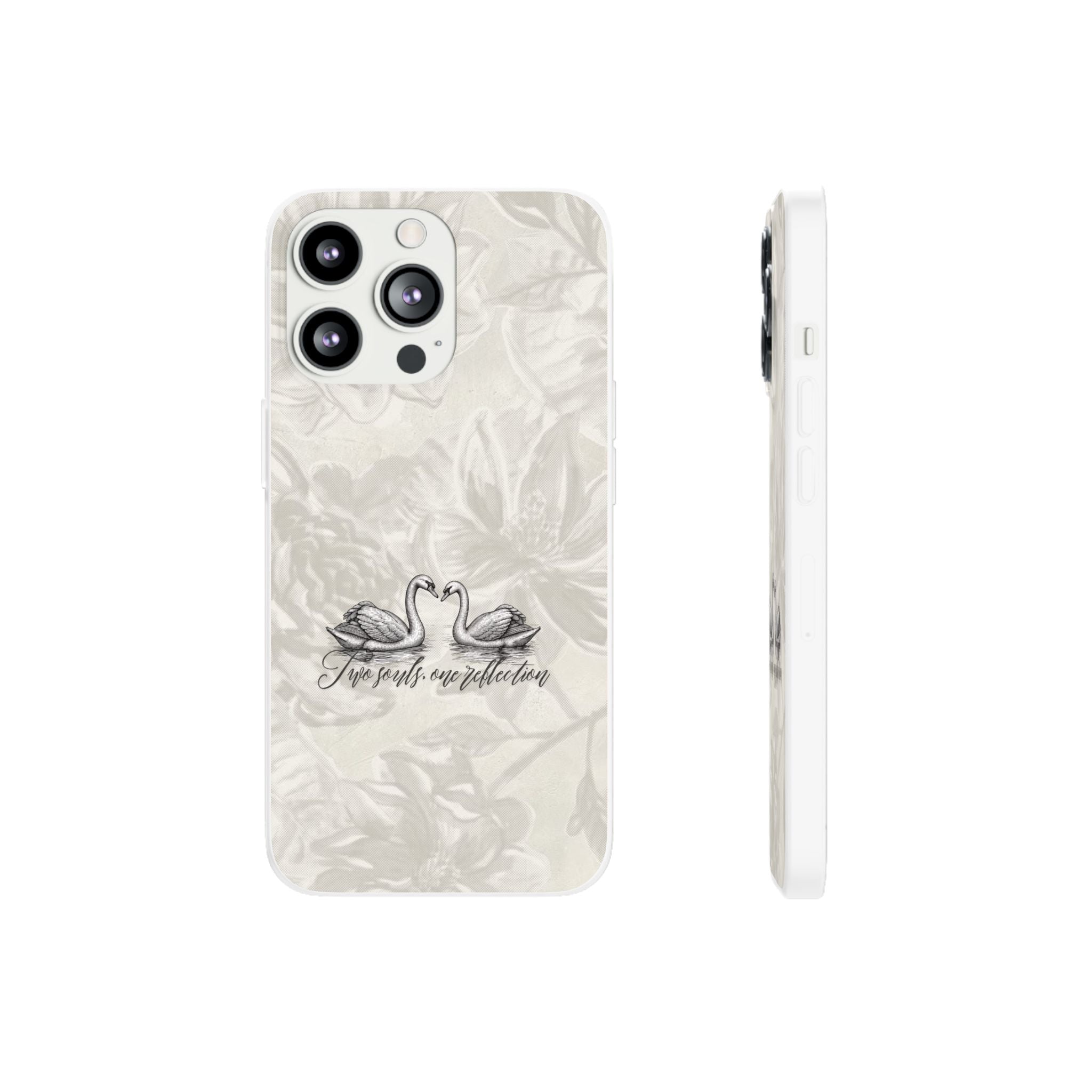 Swan Reflection Floral Phone Case