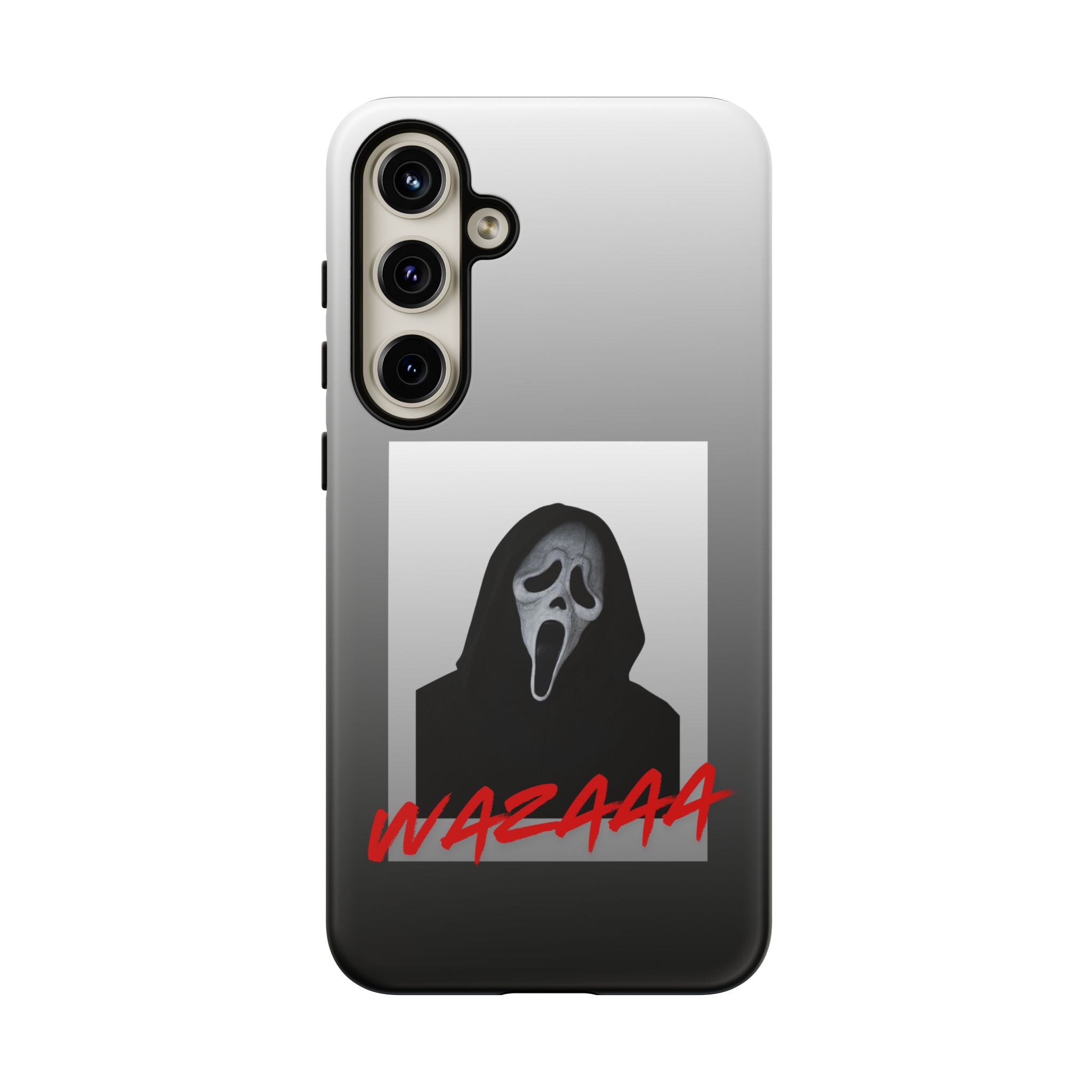 Scream Mask Phone Case – 'WAZAAA' Horror Movie Protective Cover