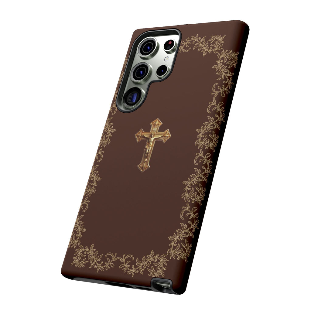 Gold Cross Bible – Christian Tough Phone Case