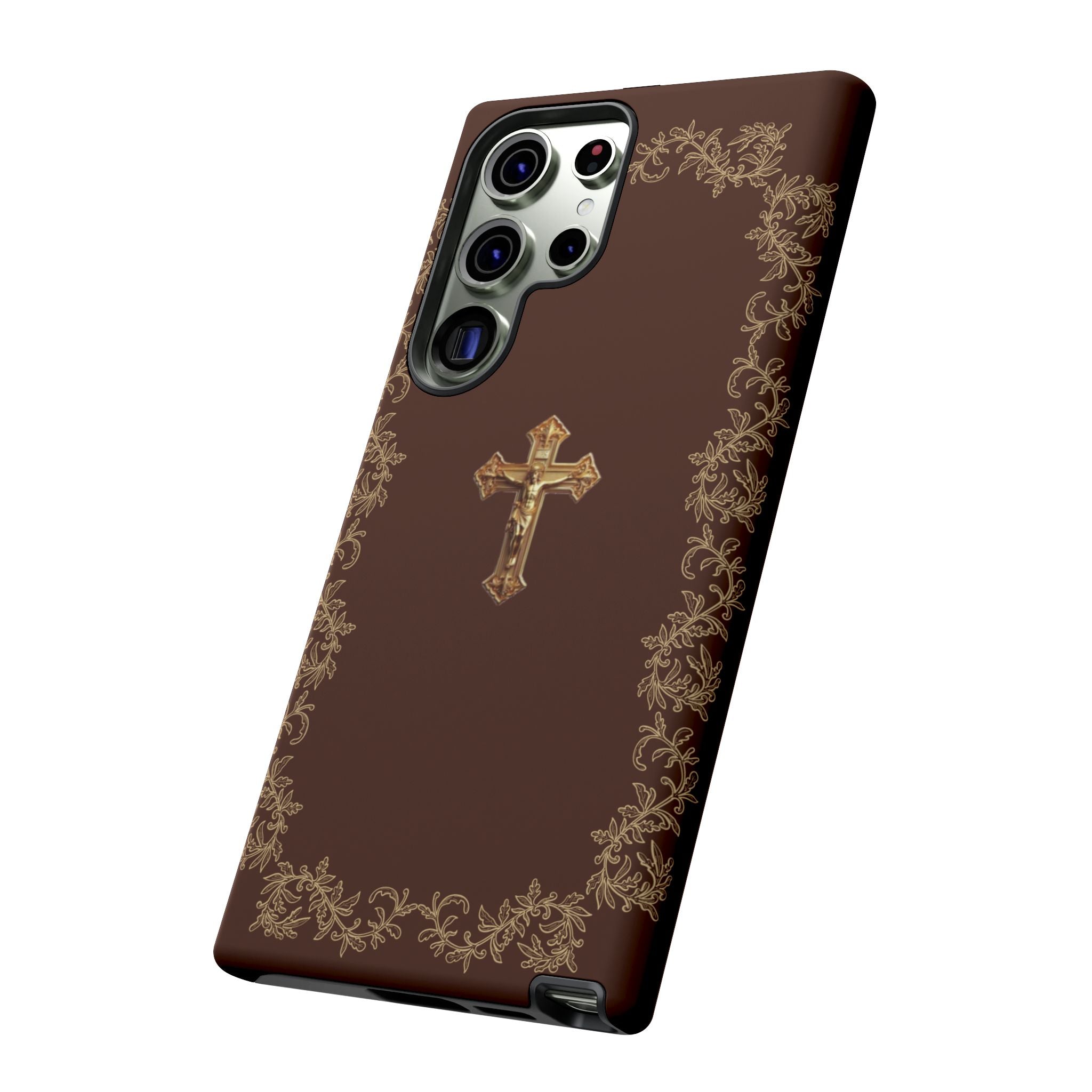 Gold Cross Bible – Christian Tough Phone Case