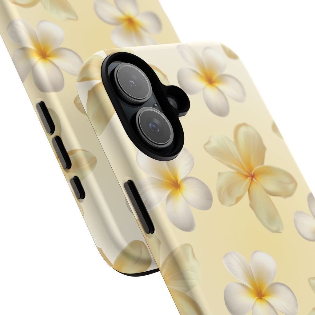Plumeria Floral Phone Case — Tropical Yellow Hard Phone Cover