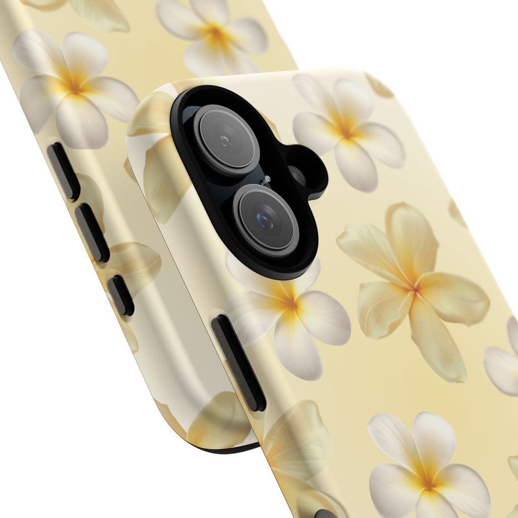 Plumeria Floral Phone Case — Tropical Yellow Hard Phone Cover