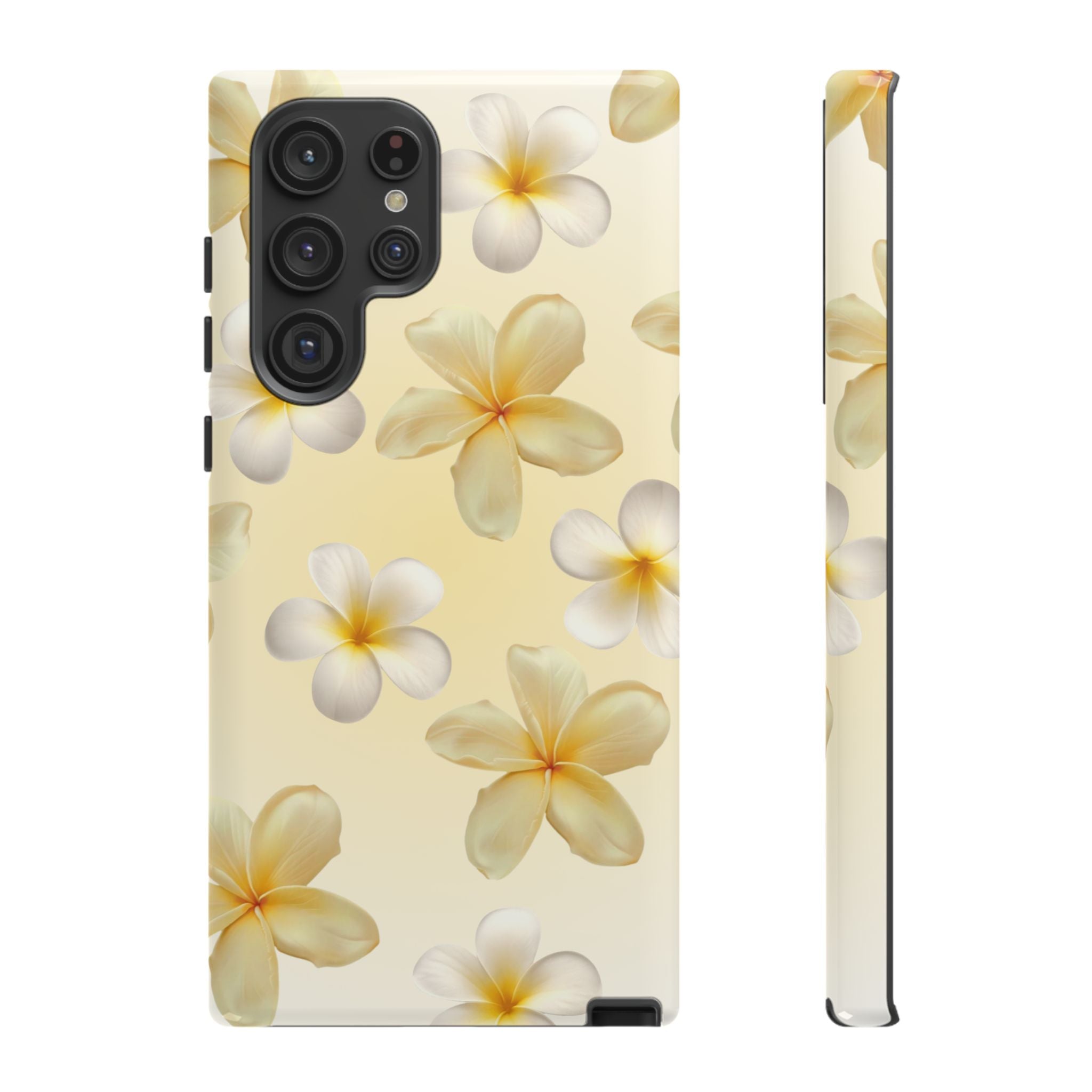 Plumeria Floral Phone Case — Tropical Yellow Hard Phone Cover