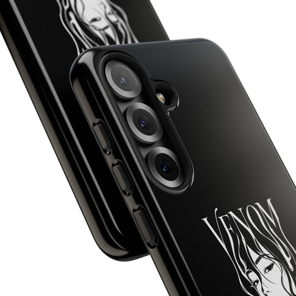 Venom Goth Phone Case — Black Protective Tough Case with Dark Femme Artwork