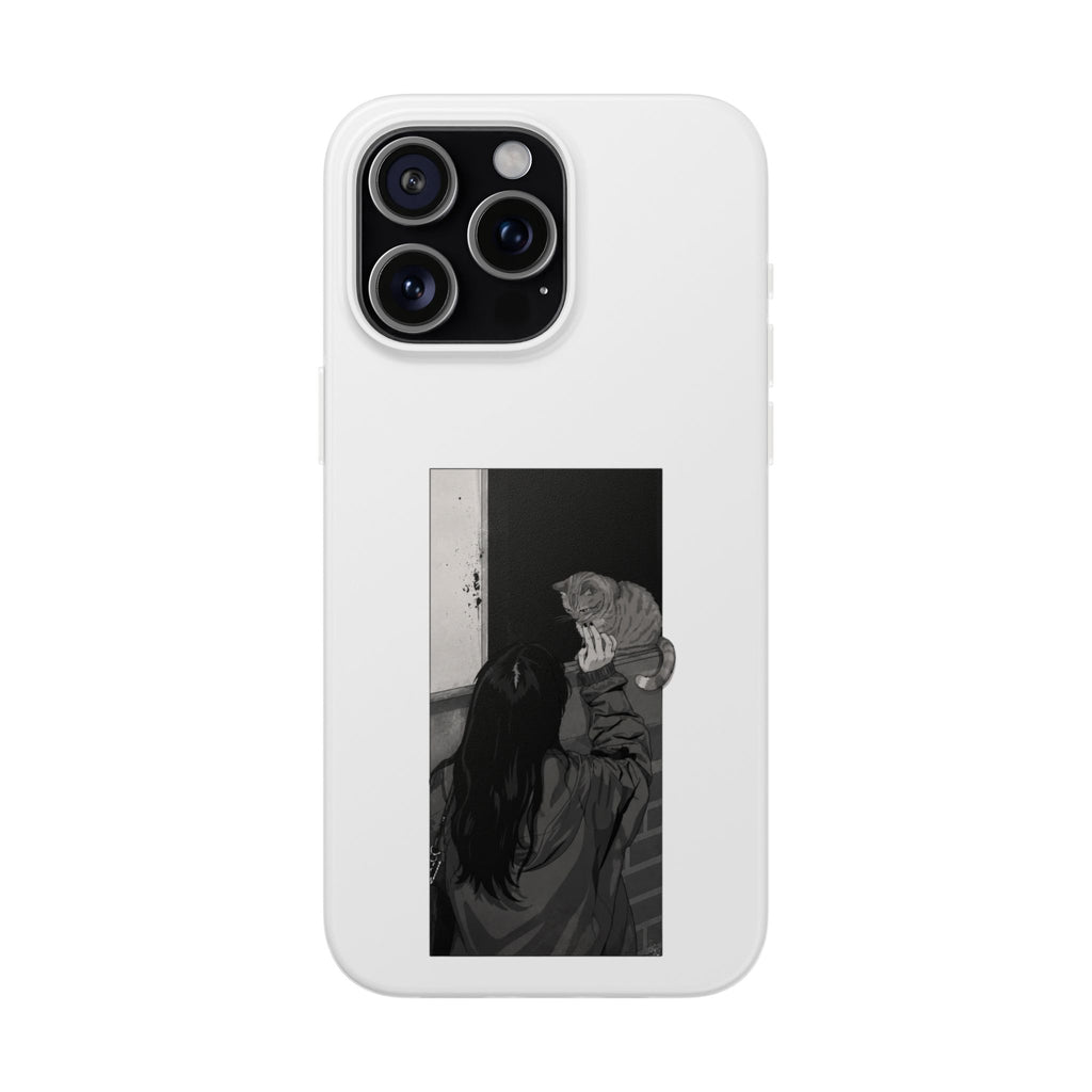 Black & White Cat Window Art Flexi Case