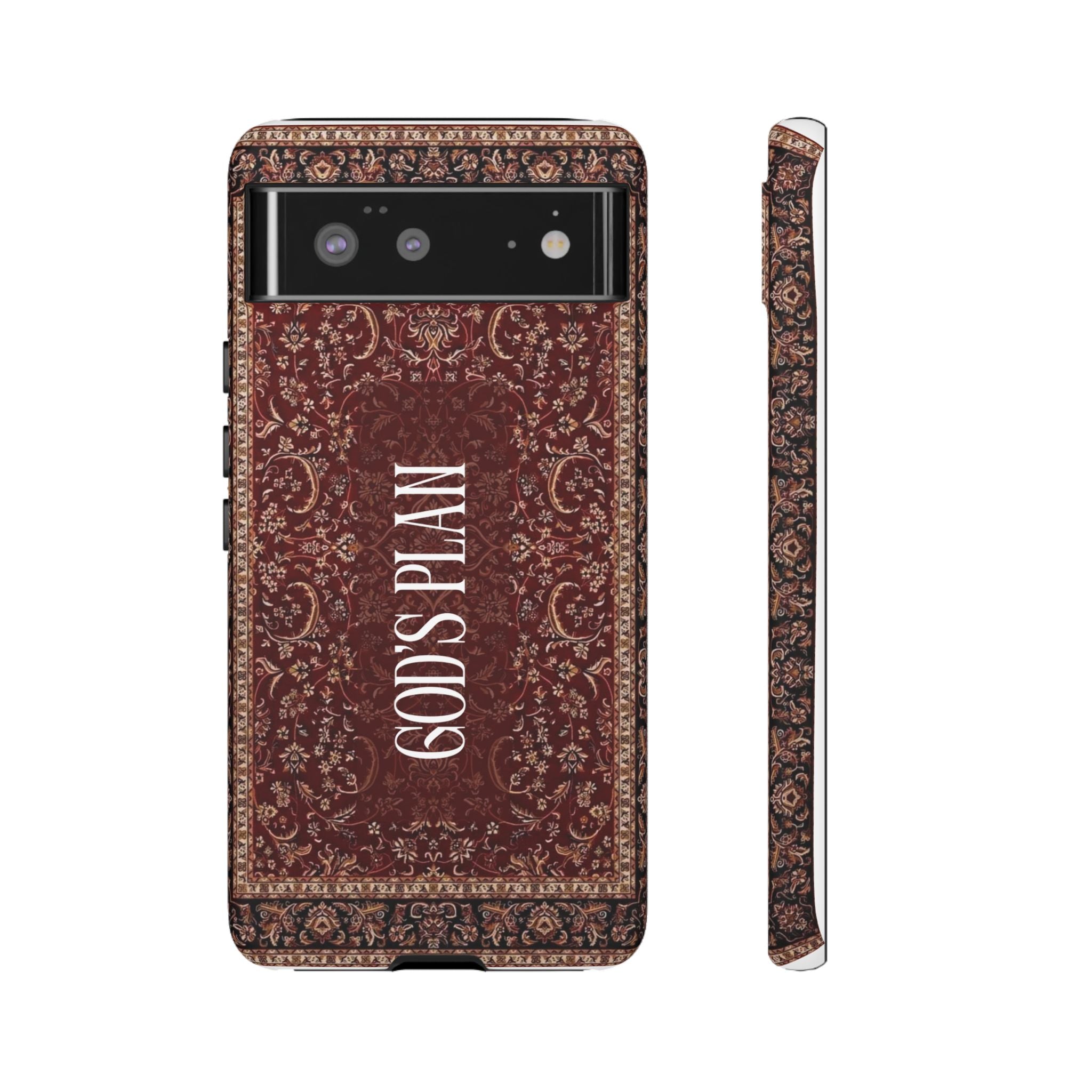 God's Plan — Vintage Tapestry Christian Tough Phone Case | Boho Faith Cover