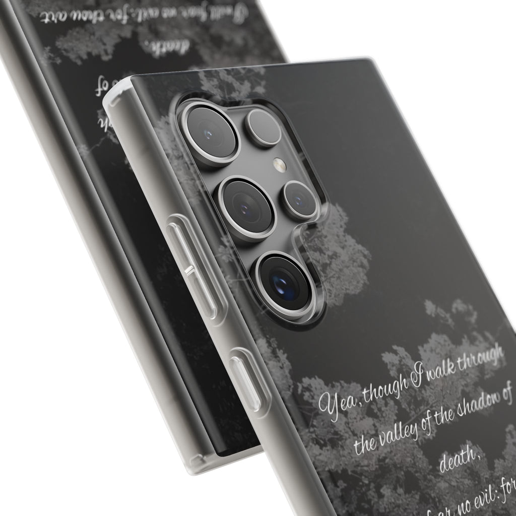 Phone Case — Psalm 23:4 Black Cloudy Faith Design