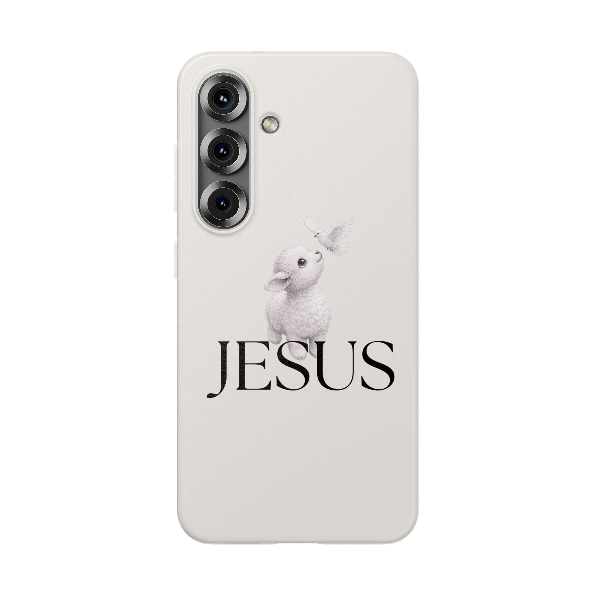 Jesus Lamb Phone Case - Christian Faith iPhone Case with Dove