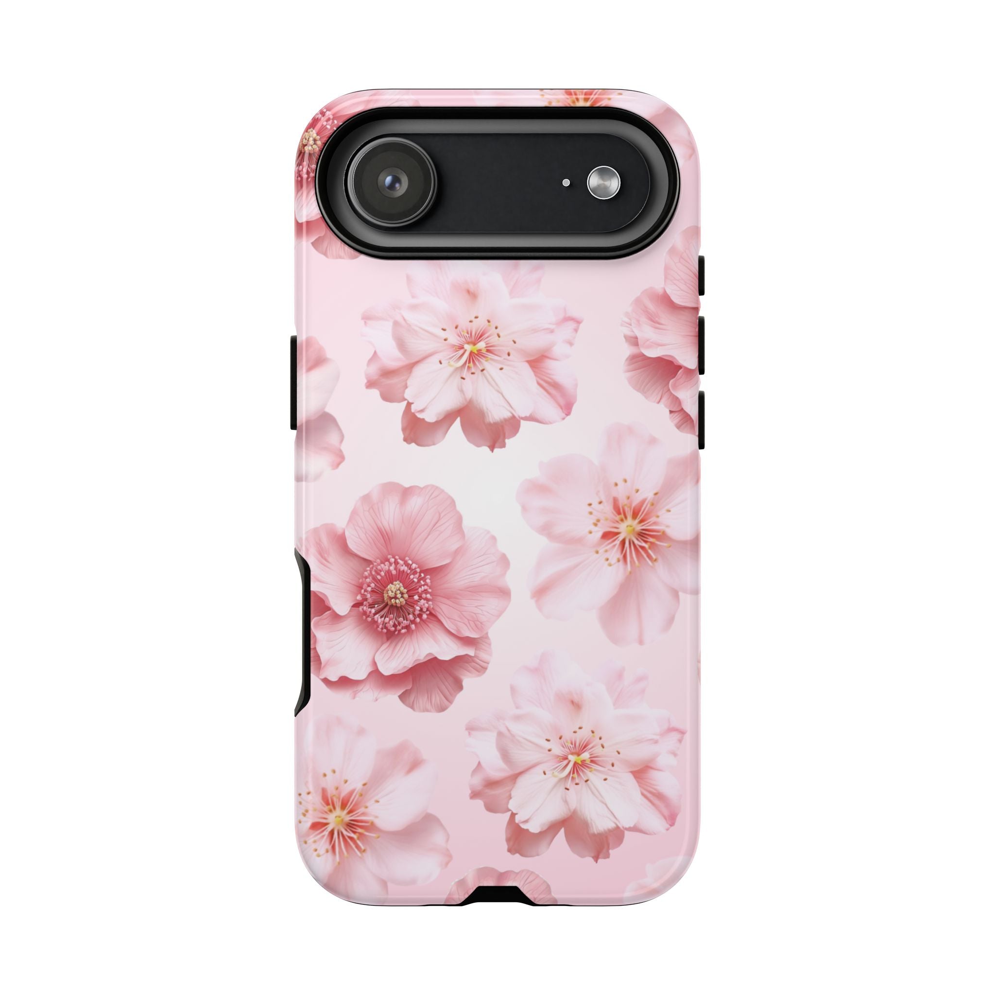 Pink Floral Tough Phone Case — Protective Sakura Blossom Design