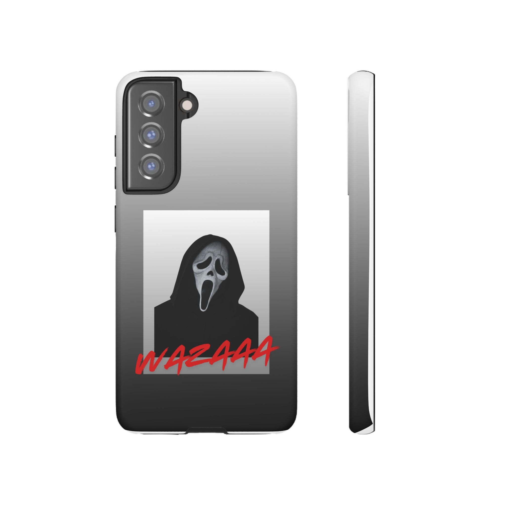 Scream Mask Phone Case – 'WAZAAA' Horror Movie Protective Cover