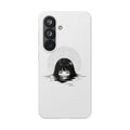Minimalist Creepy Girl Moon Design