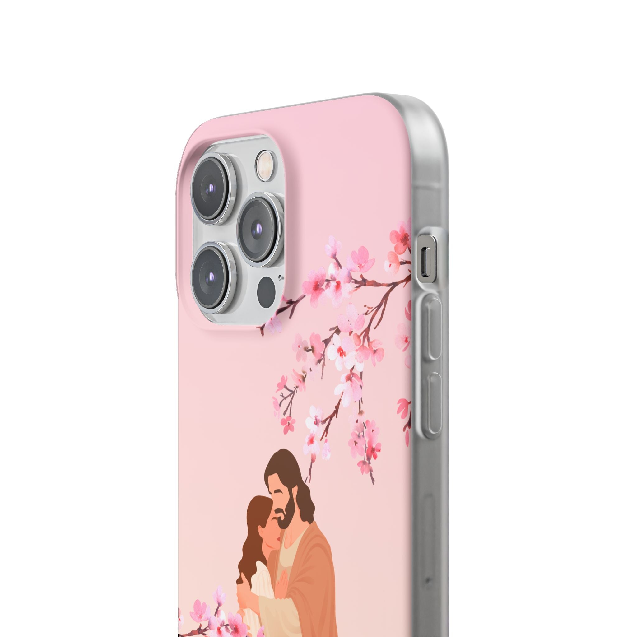 God Is Our Refuge – Psalm 46:1 Cherry Blossom Christian Flexi Phone Case