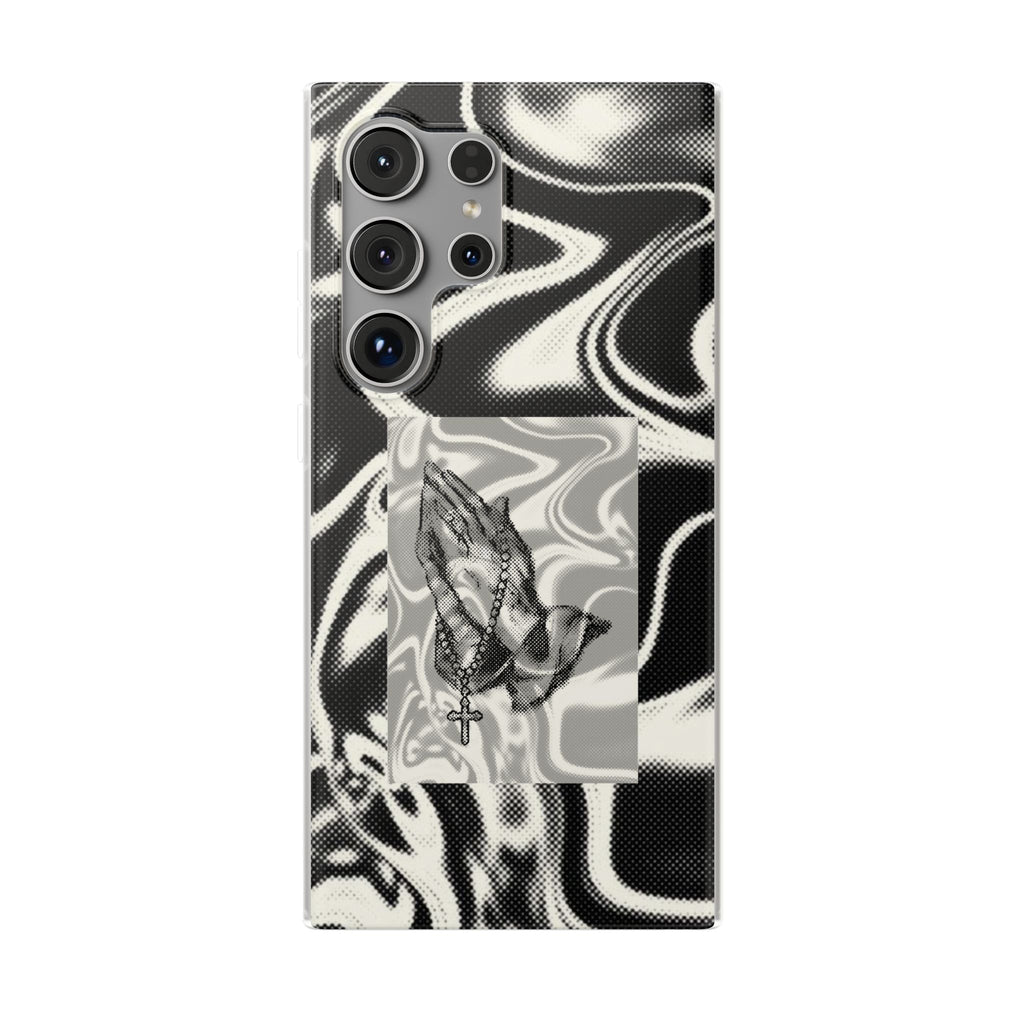 Praying Hands Black & White Phone Case