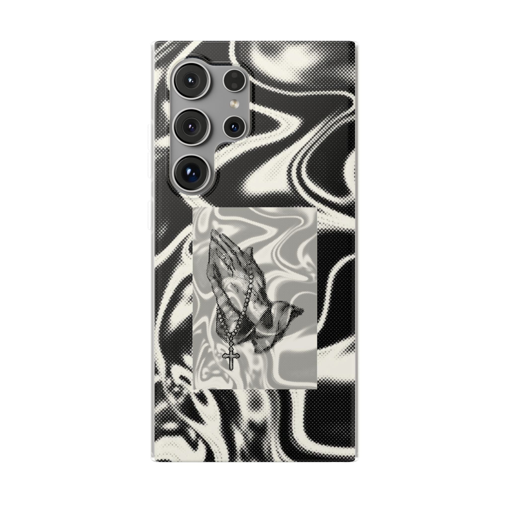 Praying Hands Black & White Phone Case