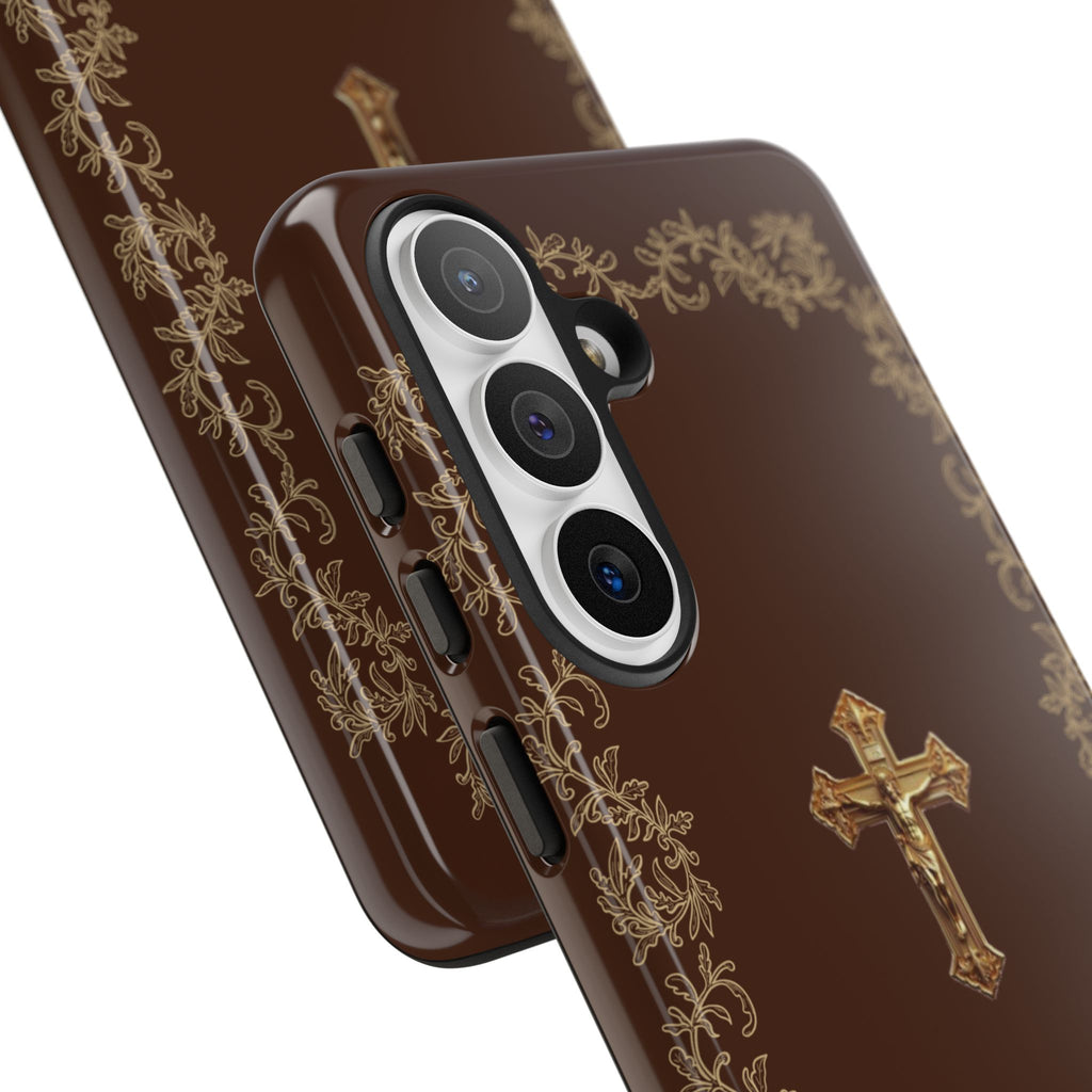 Gold Cross Bible – Christian Tough Phone Case