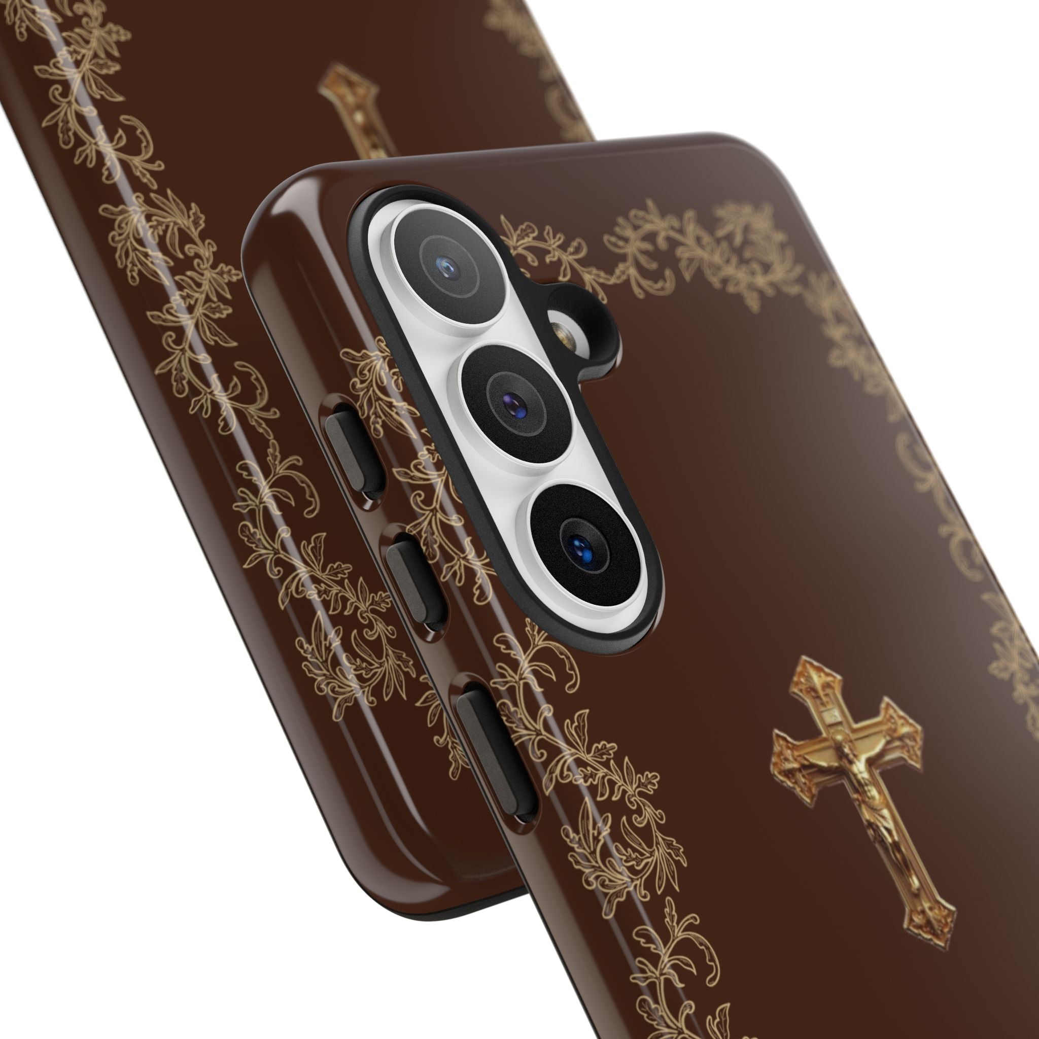 Gold Cross Bible – Christian Tough Phone Case