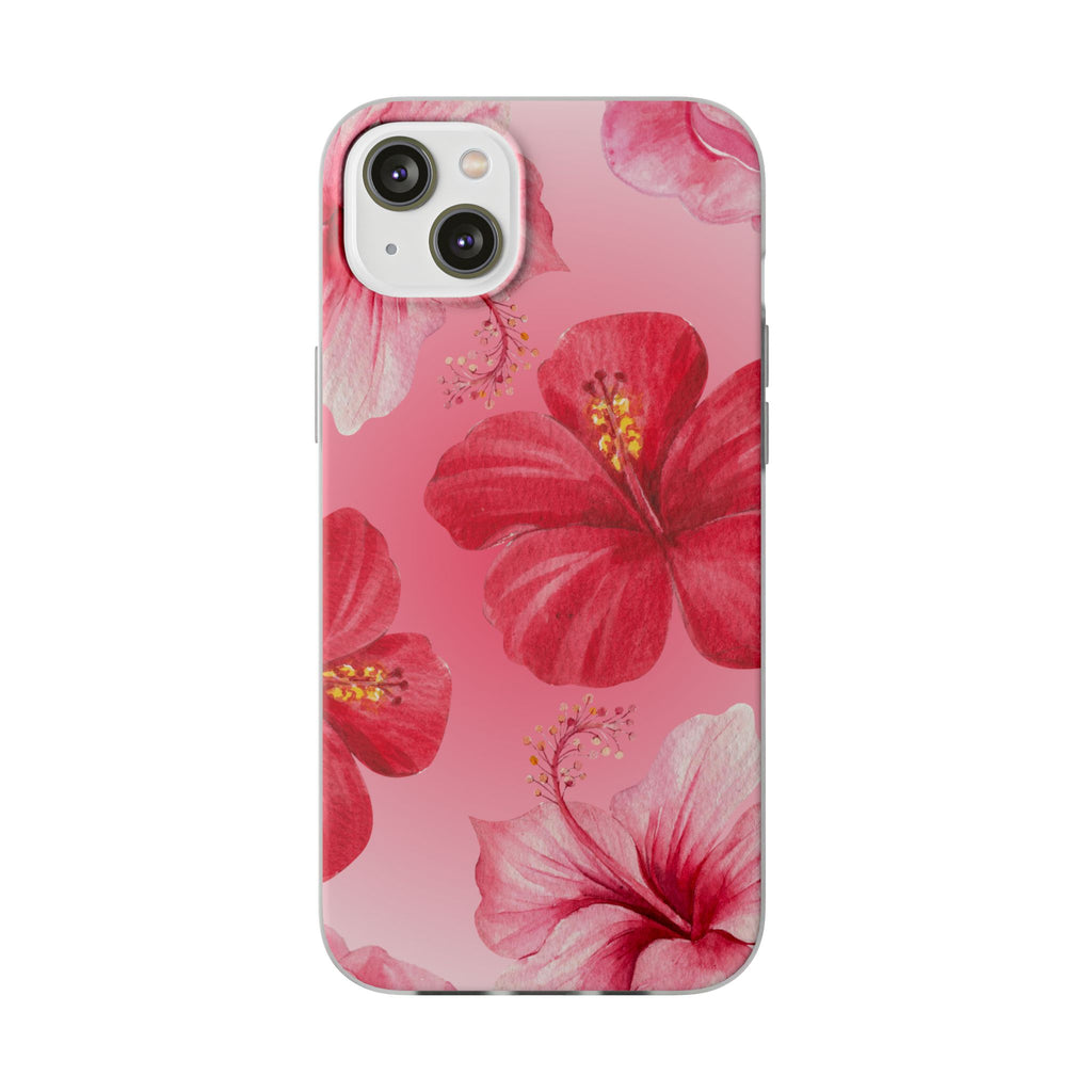 Hibiscus Floral Phone Case – Pink Tropical Flexi Case