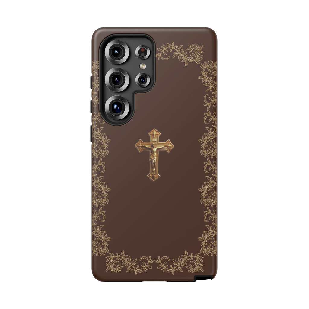 Gold Cross Bible - Christian Tough Phone Case