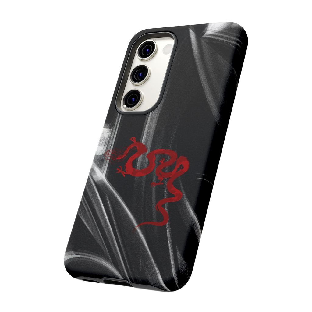 Phone Case — Black Abstract Smoke Design