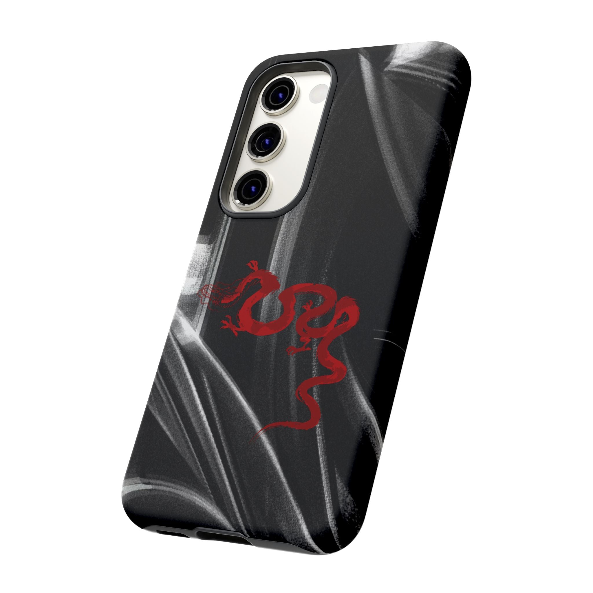 Phone Case — Black Abstract Smoke Design