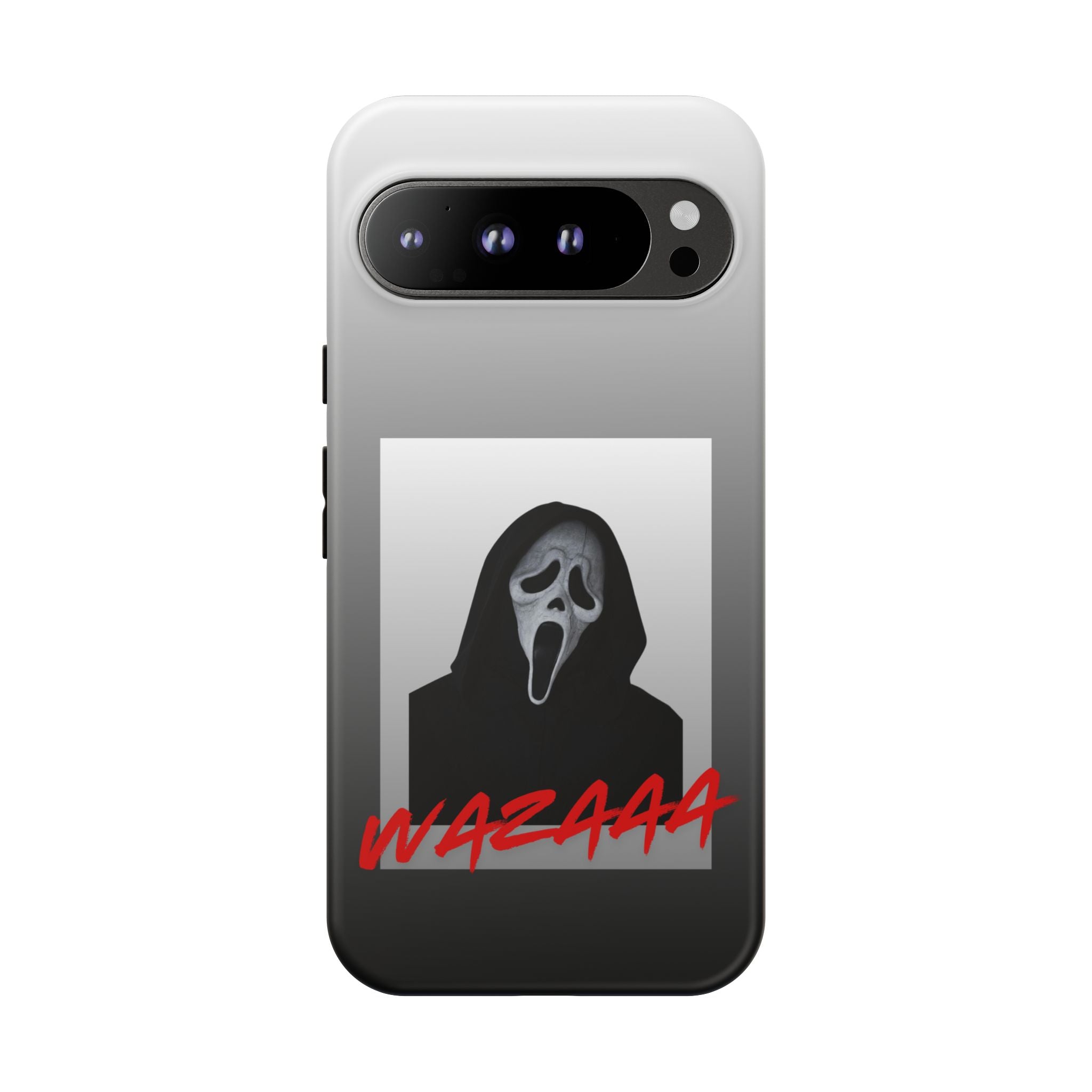 Scream Mask Phone Case – 'WAZAAA' Horror Movie Protective Cover