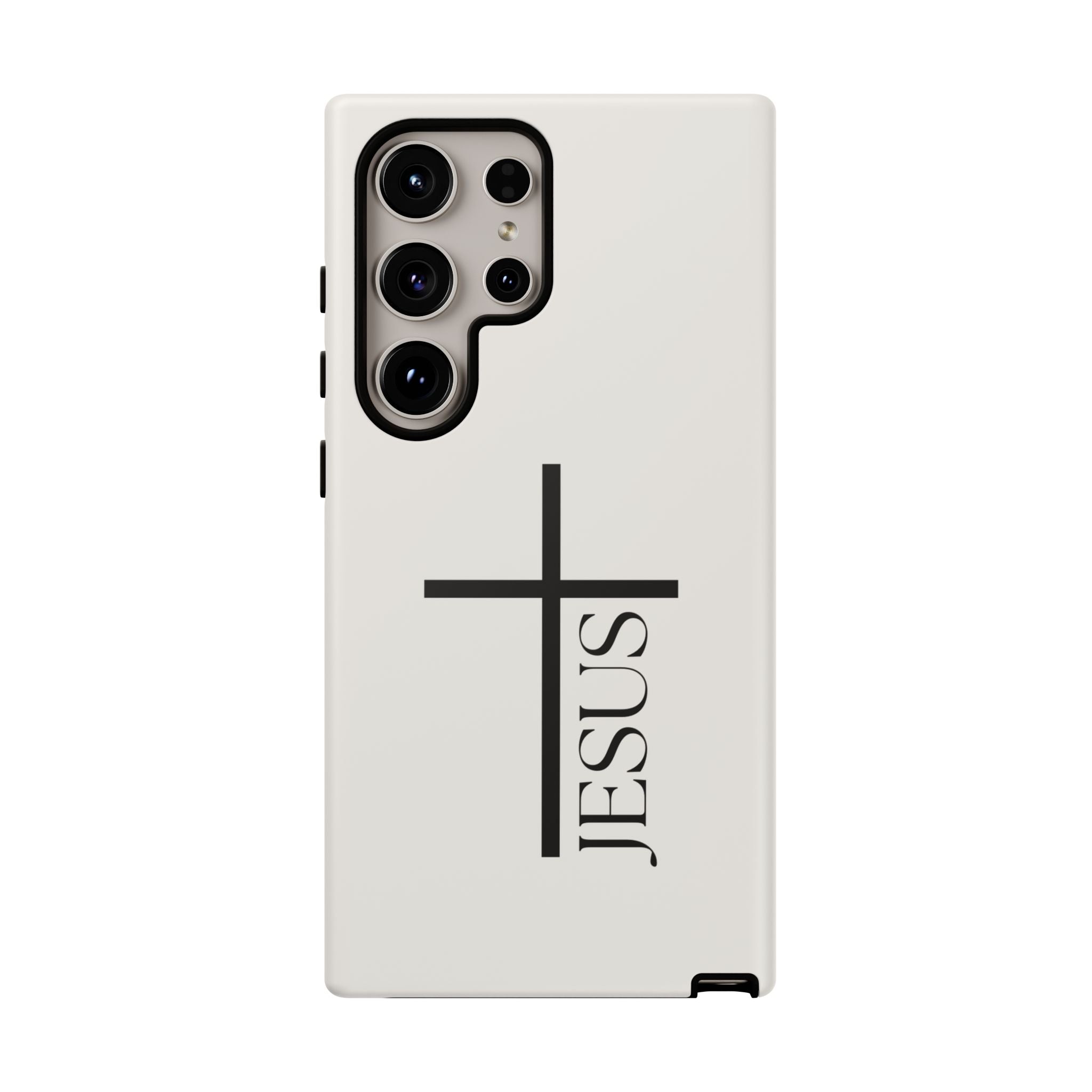 Christian Cross Phone Case - JESUS Vertical Minimalist iPhone Cover