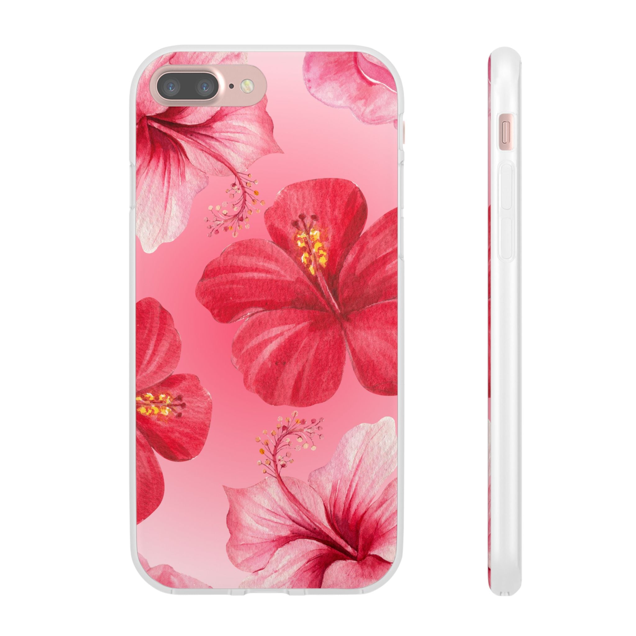 Hibiscus Floral Phone Case – Pink Tropical Flexi Case