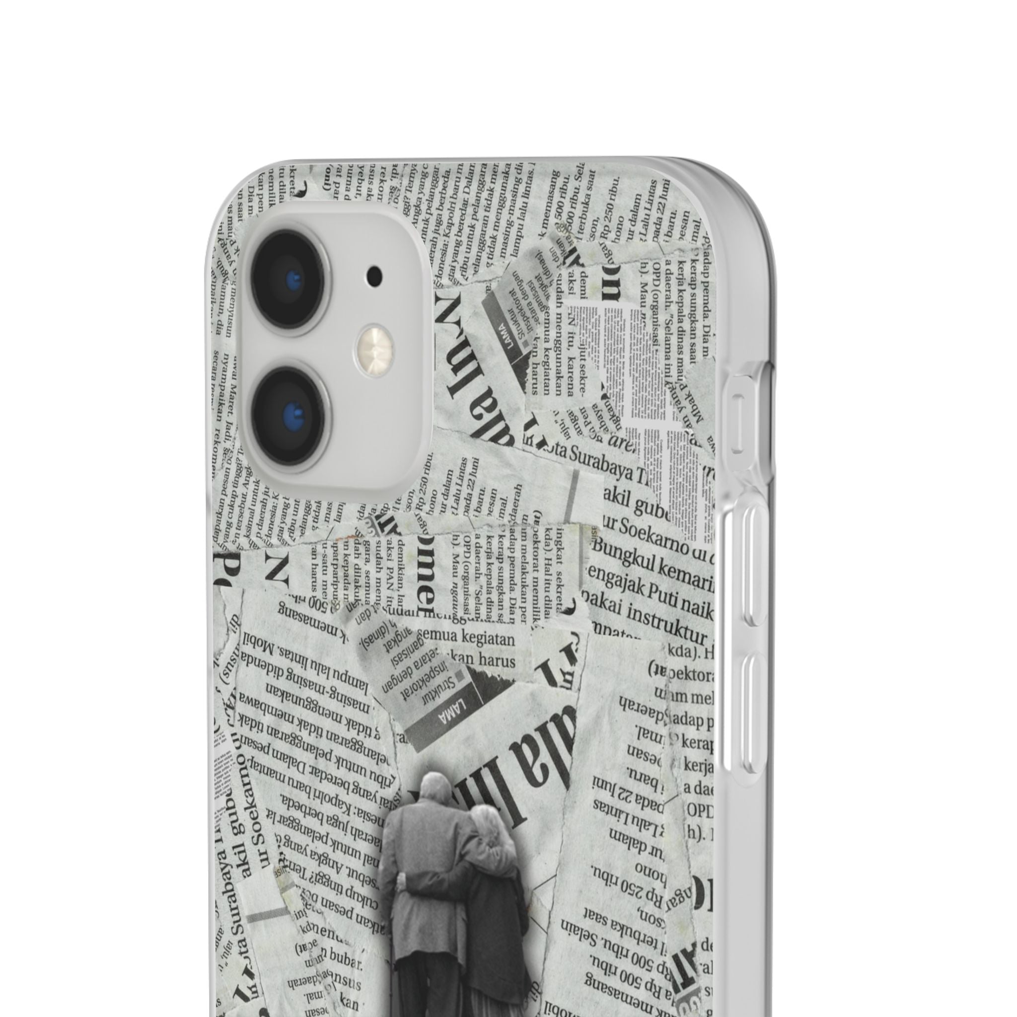 Newspaper Collage 'Until The End' Phone Case - Romantic Vintage iPhone Cover