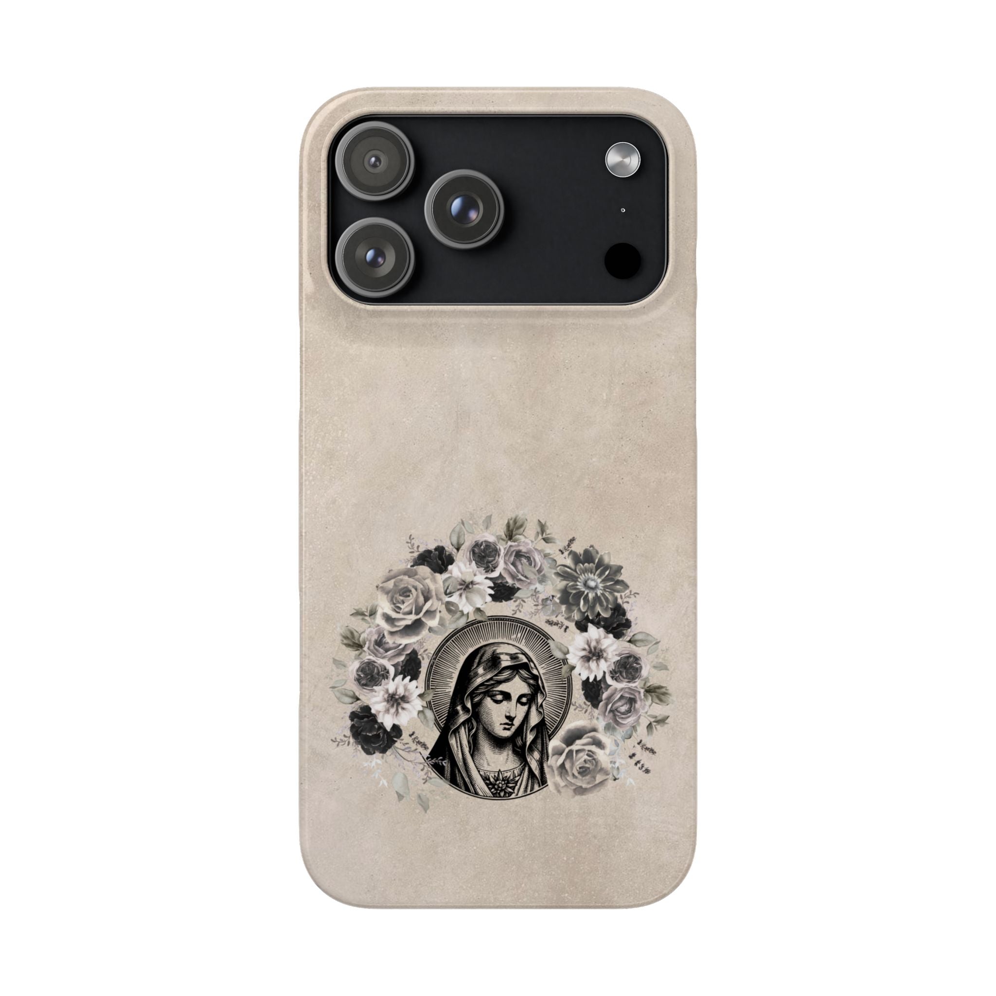 Vintage Madonna Floral Phone Case — Religious iPhone Snap Case