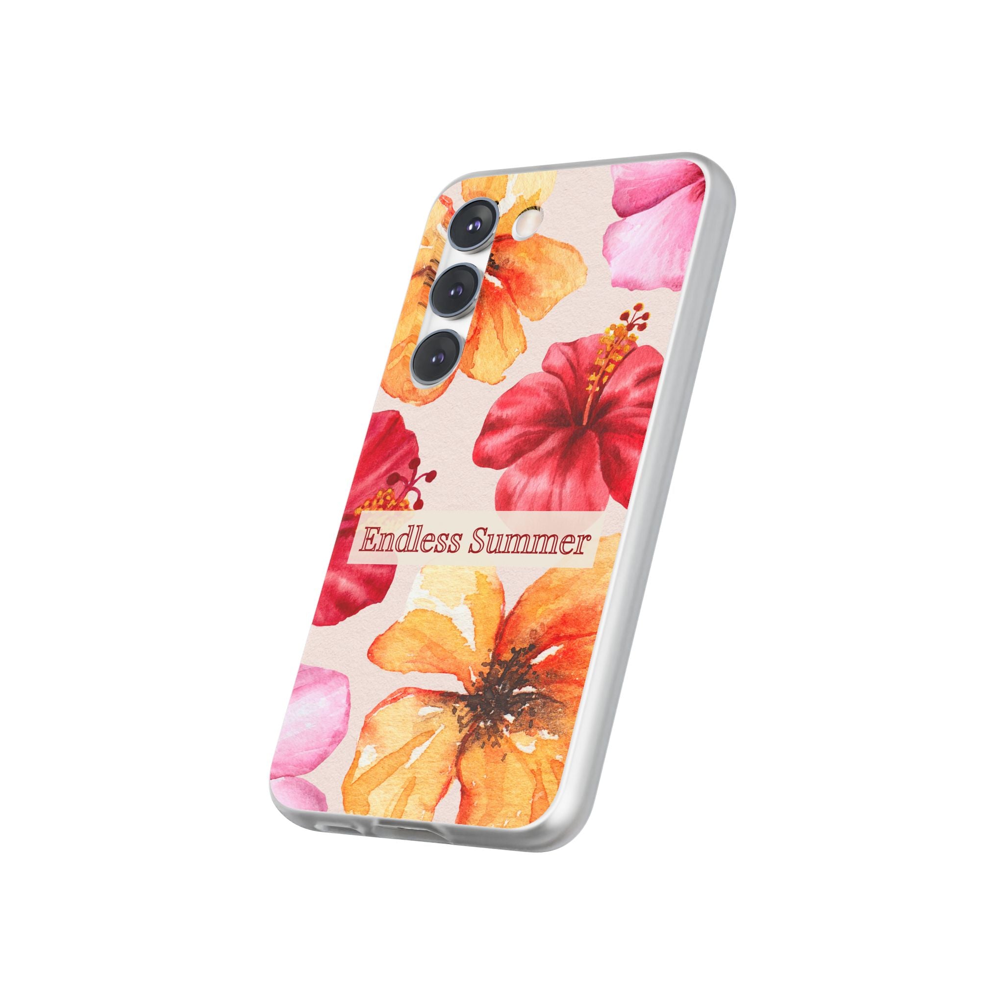 Phone Case - 'Endless Summer' Floral Watercolor Protective Flexi Case