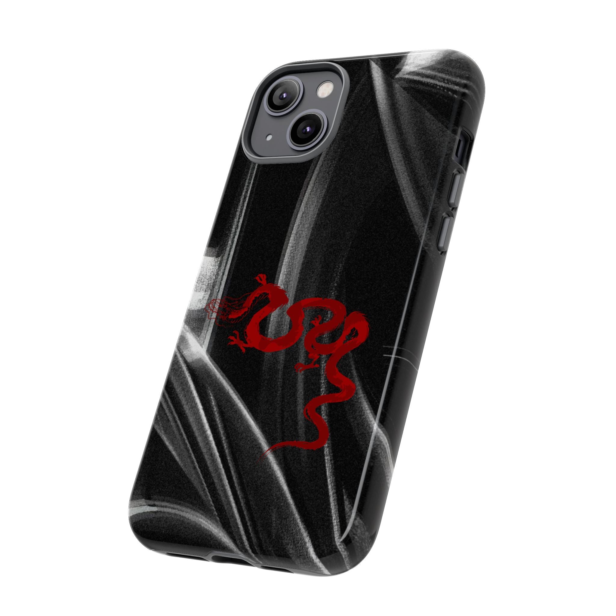 Phone Case — Black Abstract Smoke Design