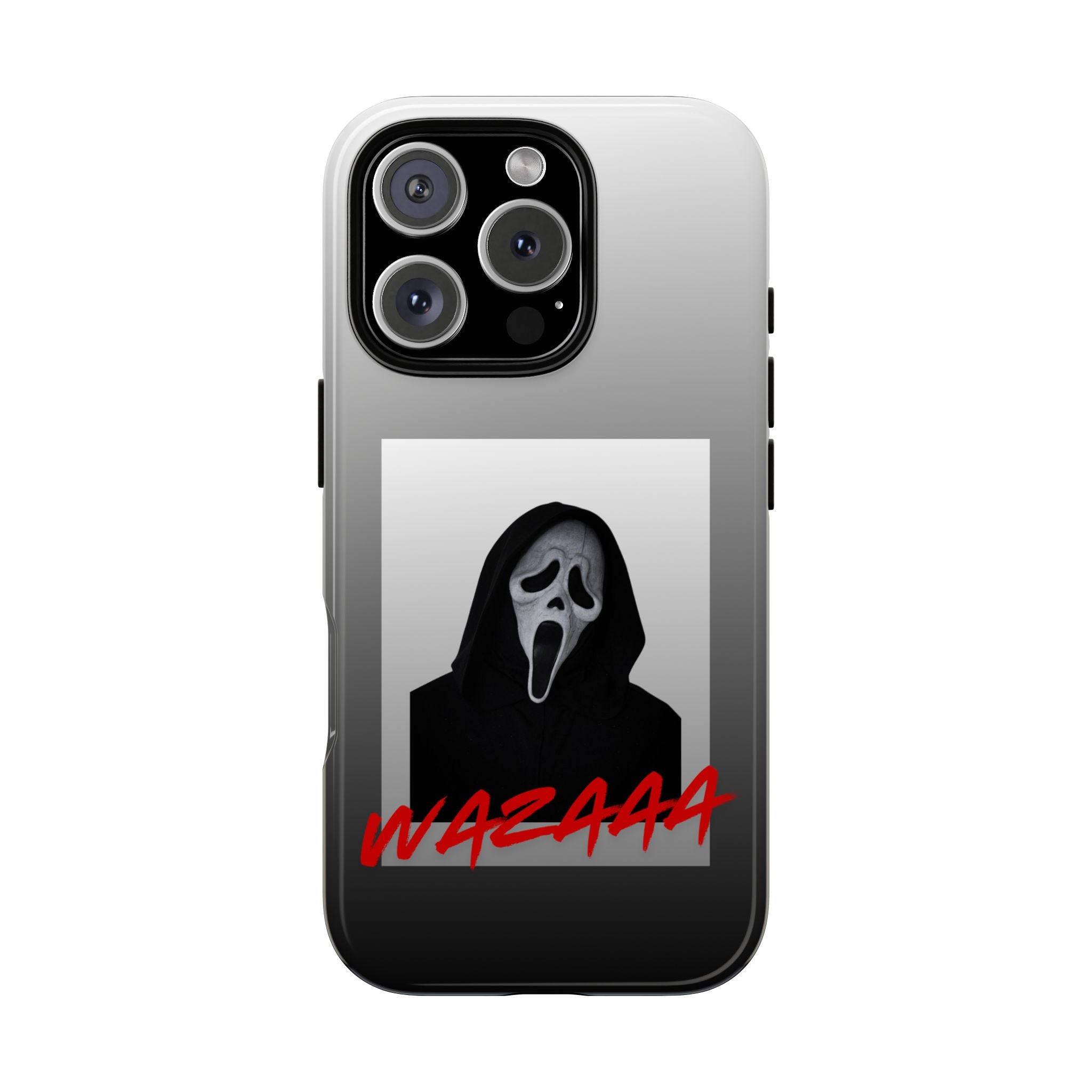 Scream Mask Phone Case – 'WAZAAA' Horror Movie Protective Cover