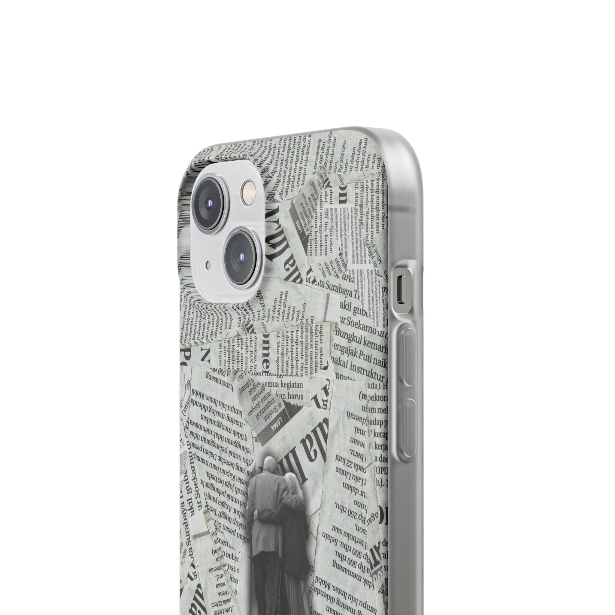 Newspaper Collage 'Until The End' Phone Case - Romantic Vintage iPhone Cover