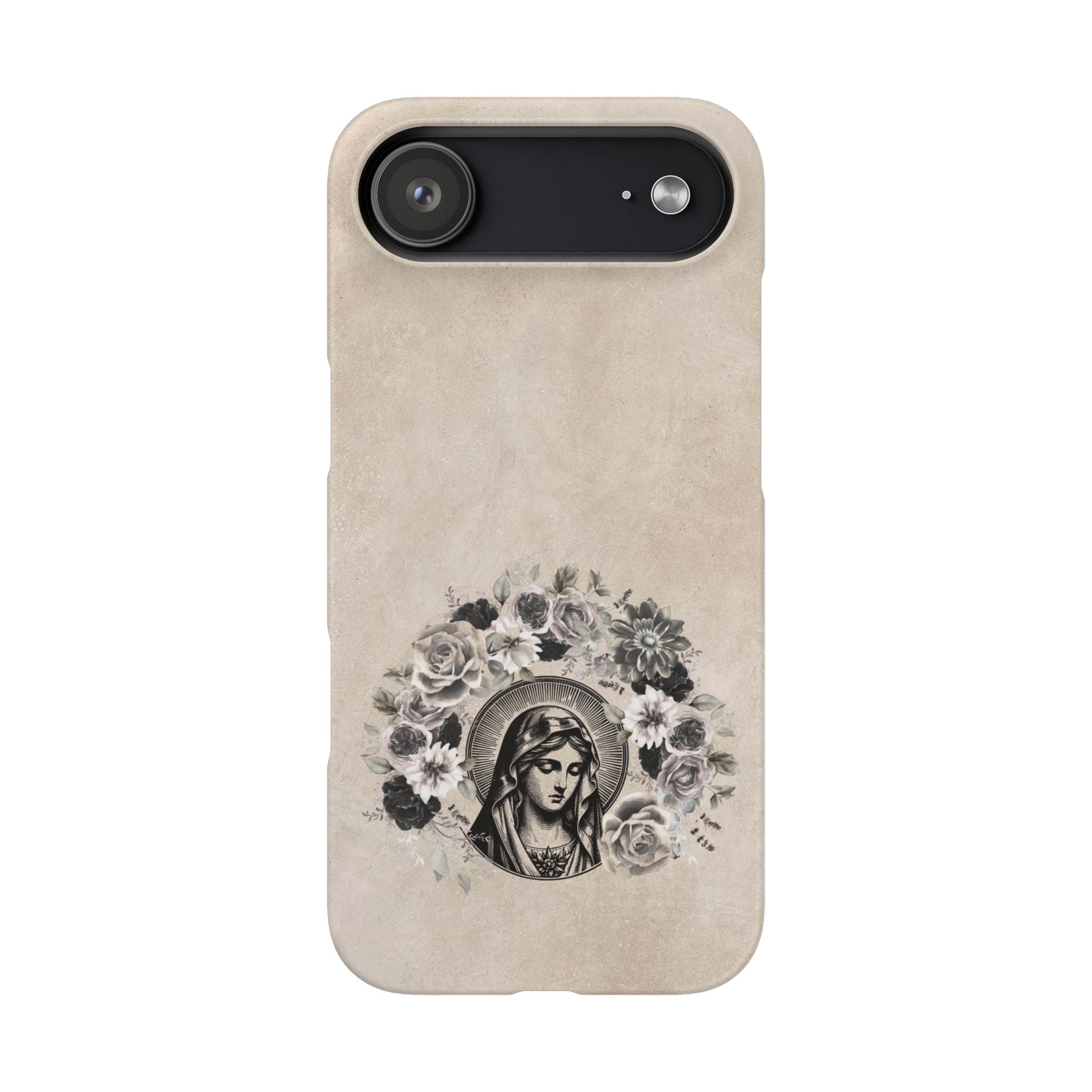 Vintage Madonna Floral Phone Case — Religious iPhone Snap Case