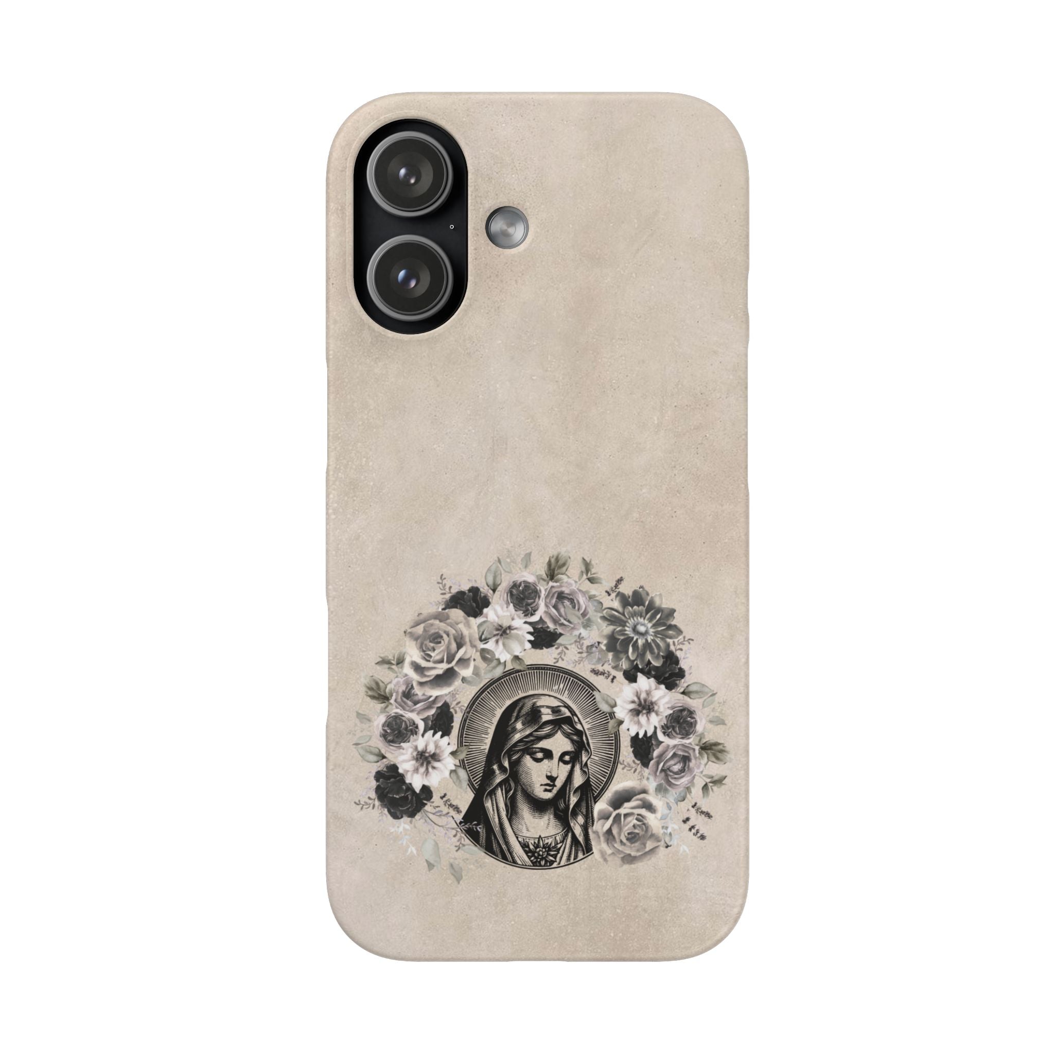 Vintage Madonna Floral Phone Case — Religious iPhone Snap Case