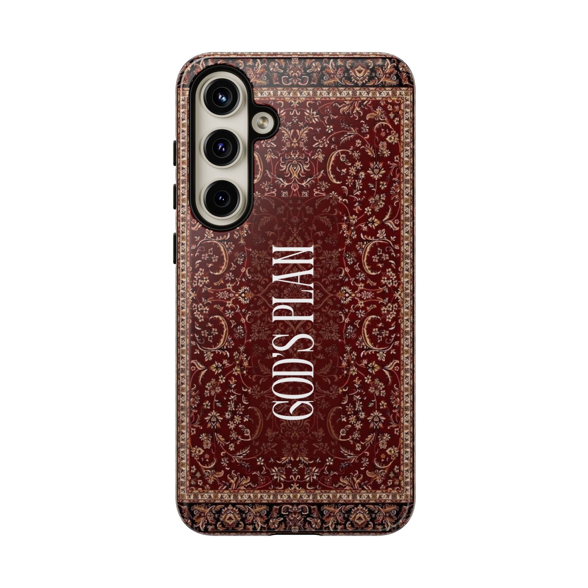 God's Plan — Vintage Tapestry Christian Tough Phone Case | Boho Faith Cover