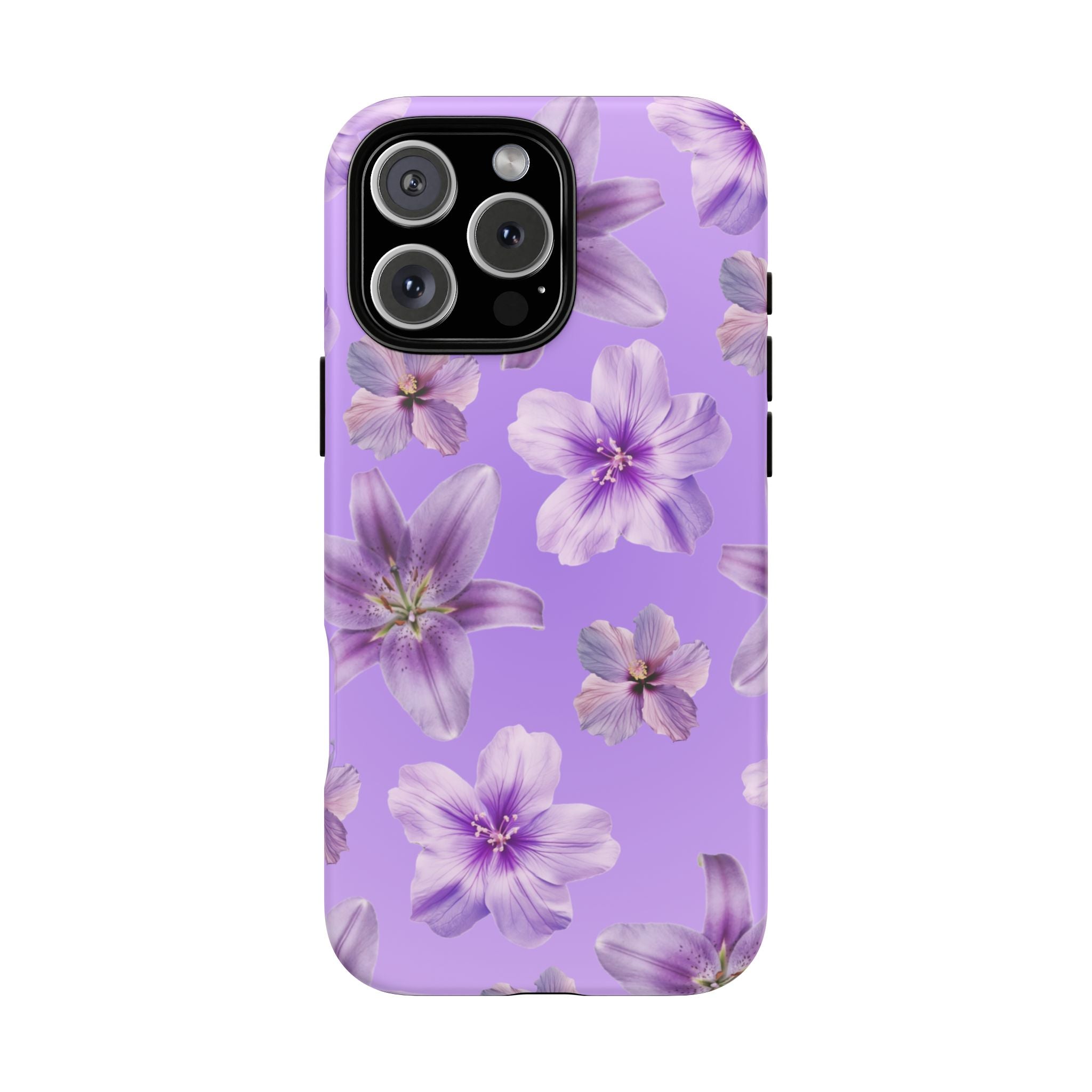 Floral Lavender Tough Phone Case – Purple Blossom Protective Cover