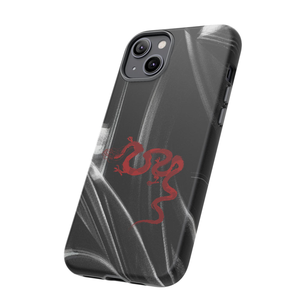 Phone Case — Black Abstract Smoke Design