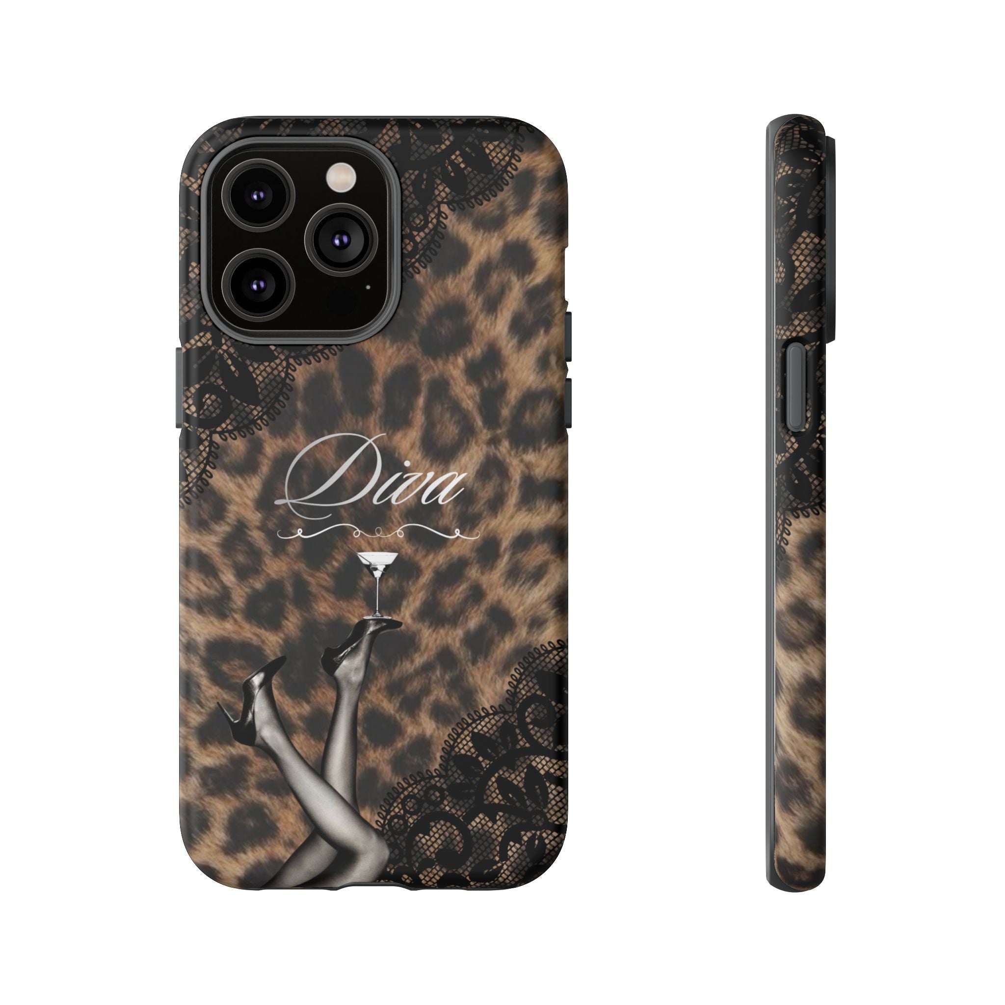 Leopard Lace 'Diva' Tough Phone Case