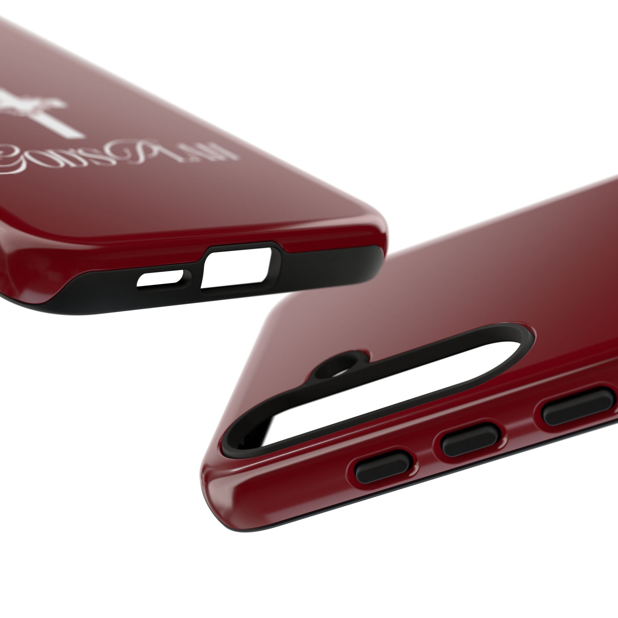 God's Plan — Christian Tough Phone Case | Cross Faith Burgundy Cover